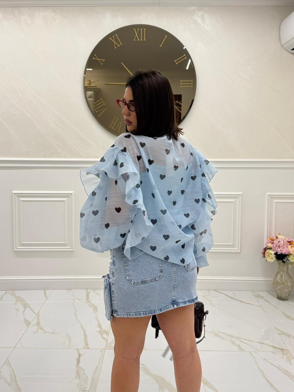 Camicia charm azzurra