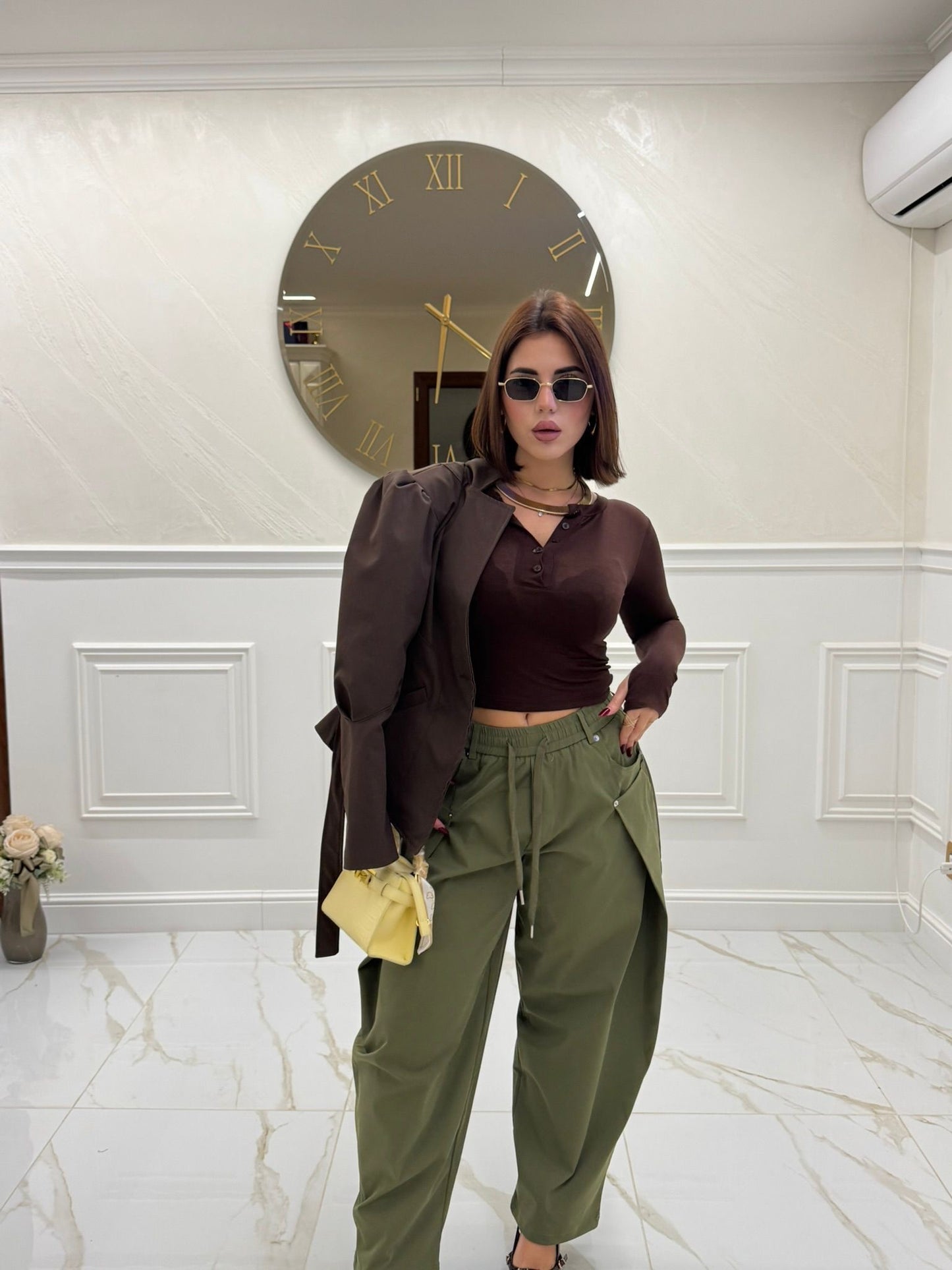 Pantalone cargo green Gili