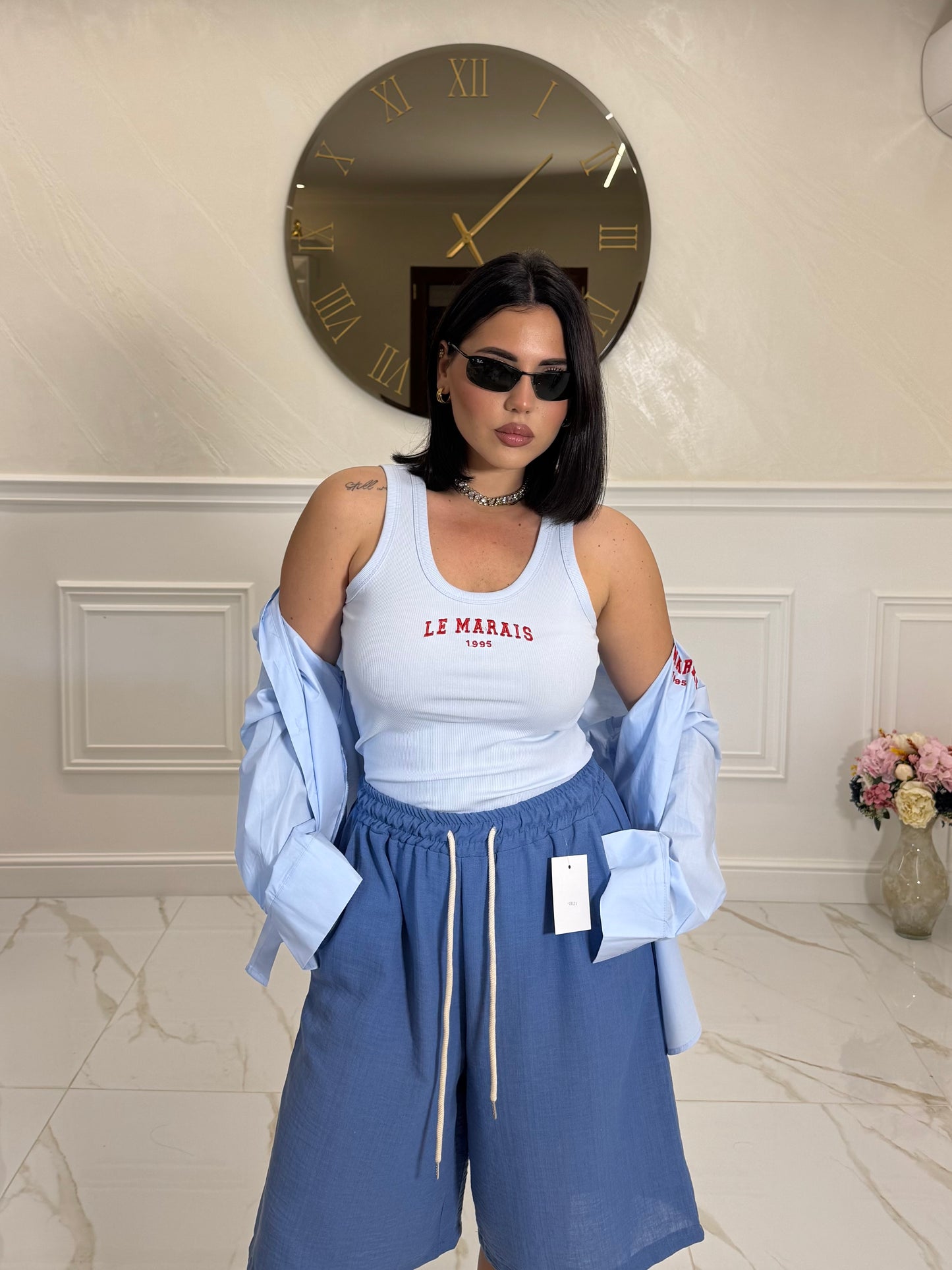 Camicia+Canotta Marais Azzurra