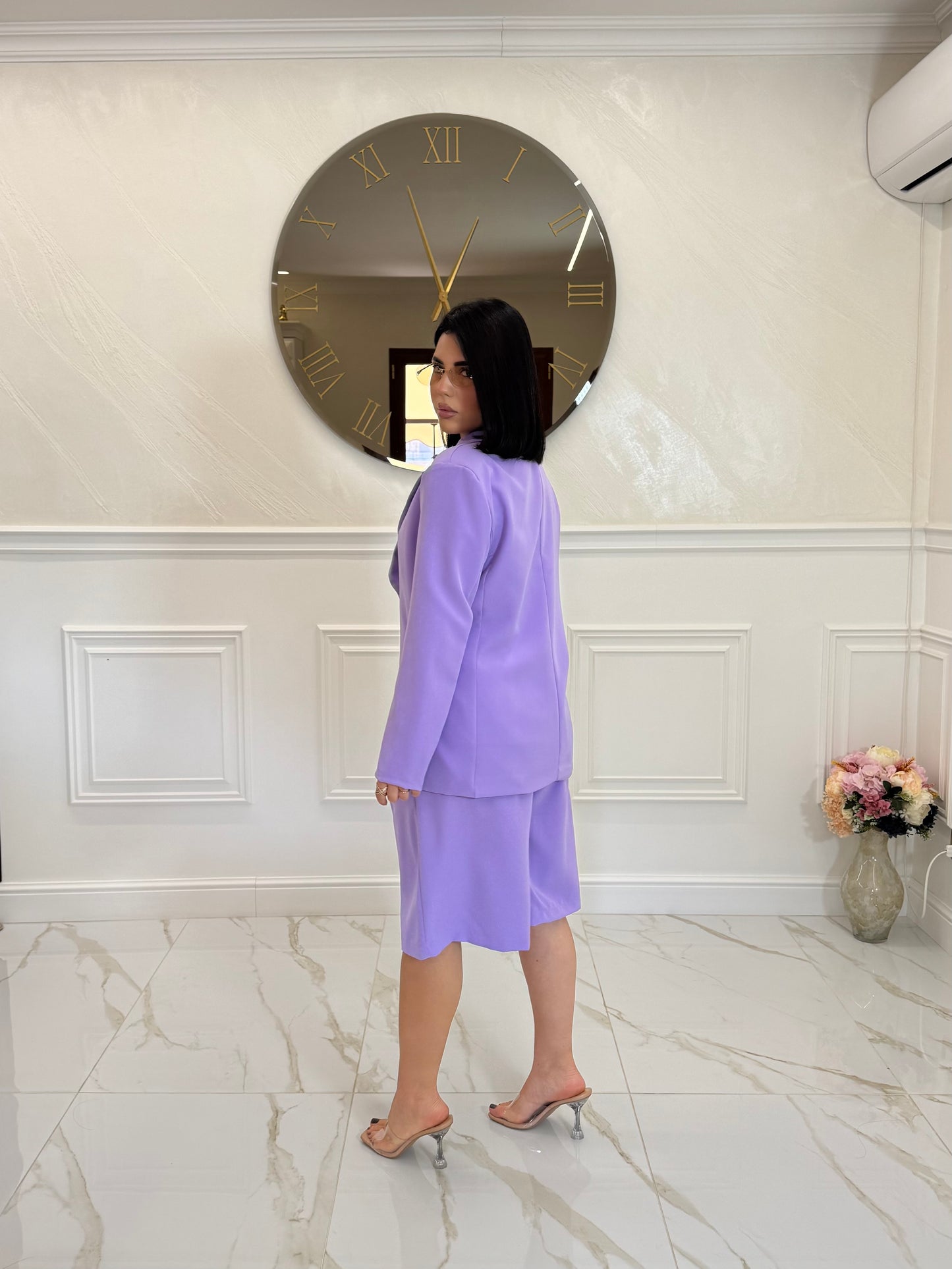 Tailleur Bermuda Violet