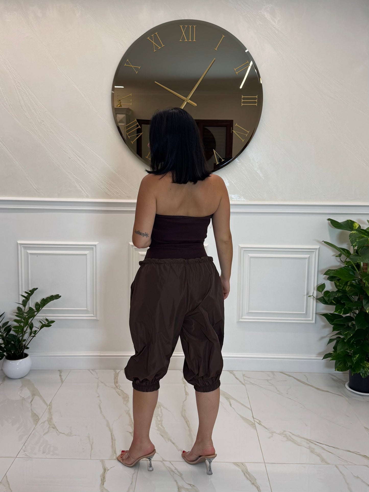 Coordinato Baddie Short Brown