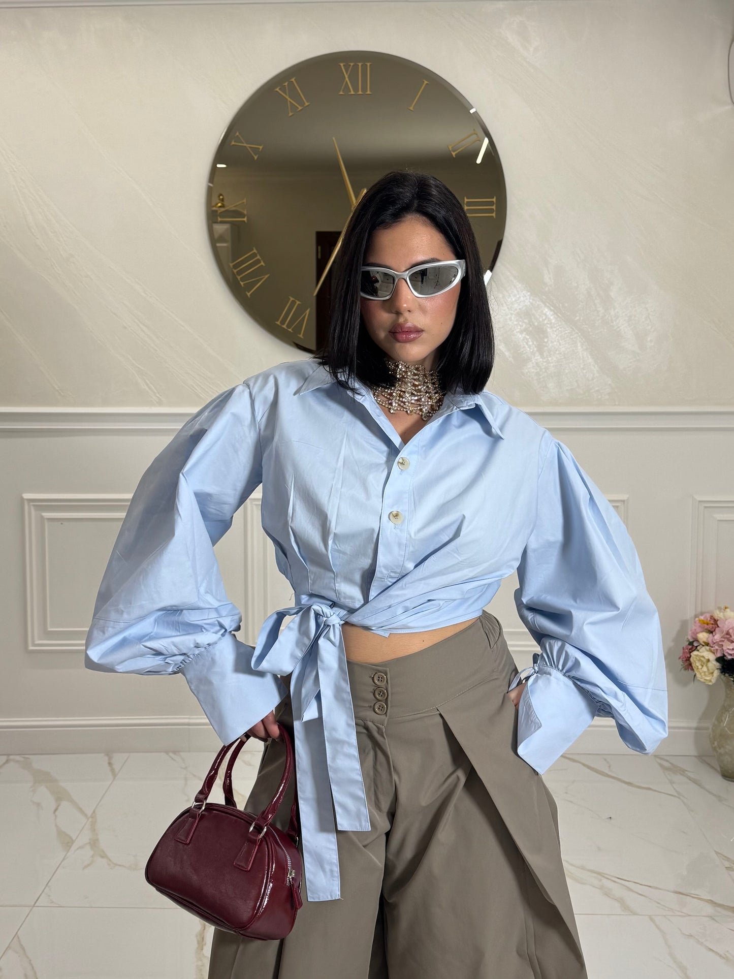 Camicia Ninfea Azzurra