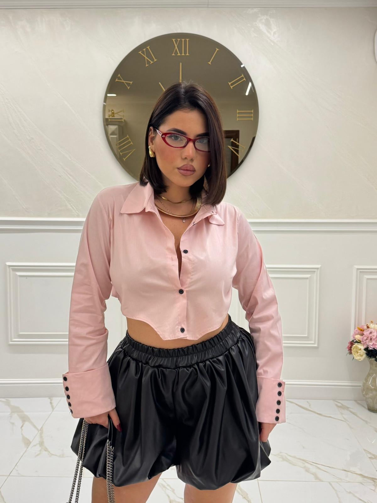 Camicia glam rosa