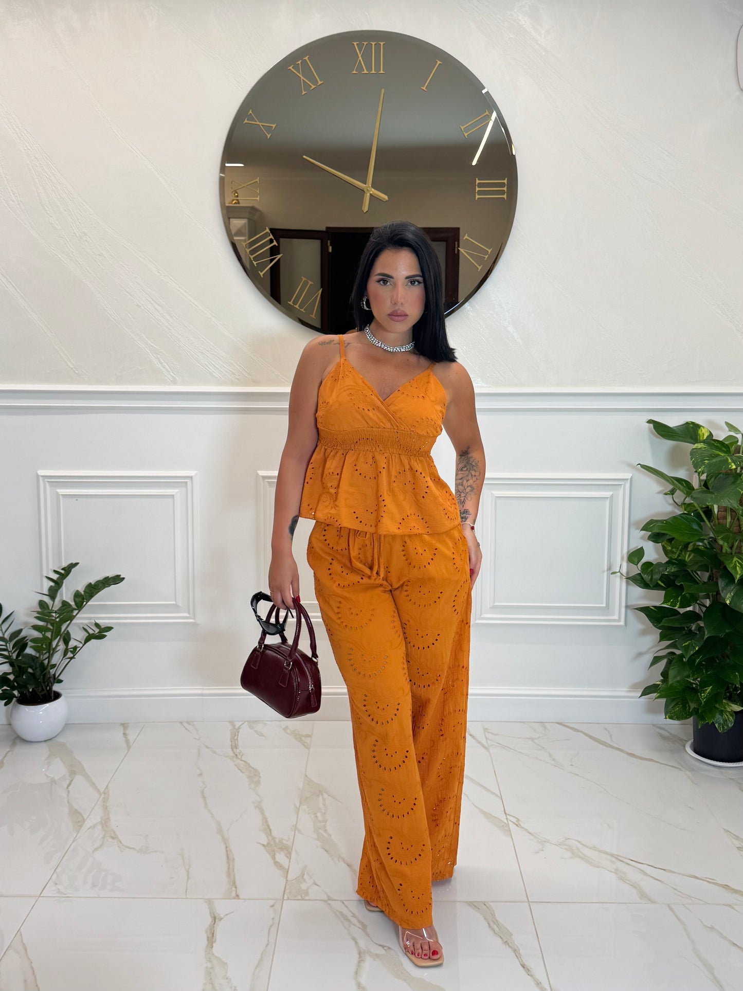 Coordinato Pizzo San Gallo Orange