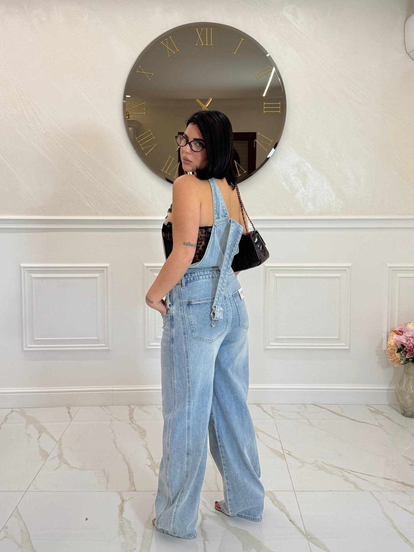 Salopette jeans clear