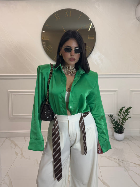 Camicia Raso Green