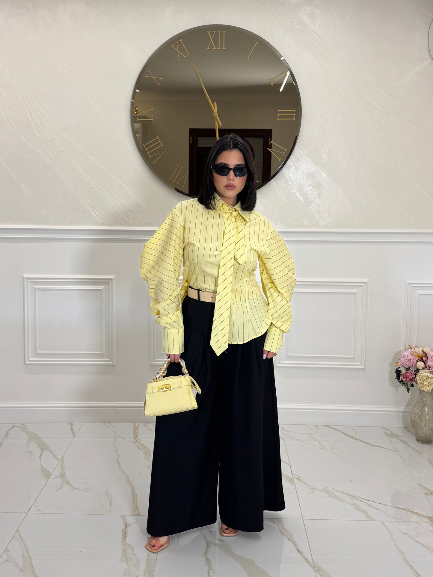 Camicia Cravatta Yellow