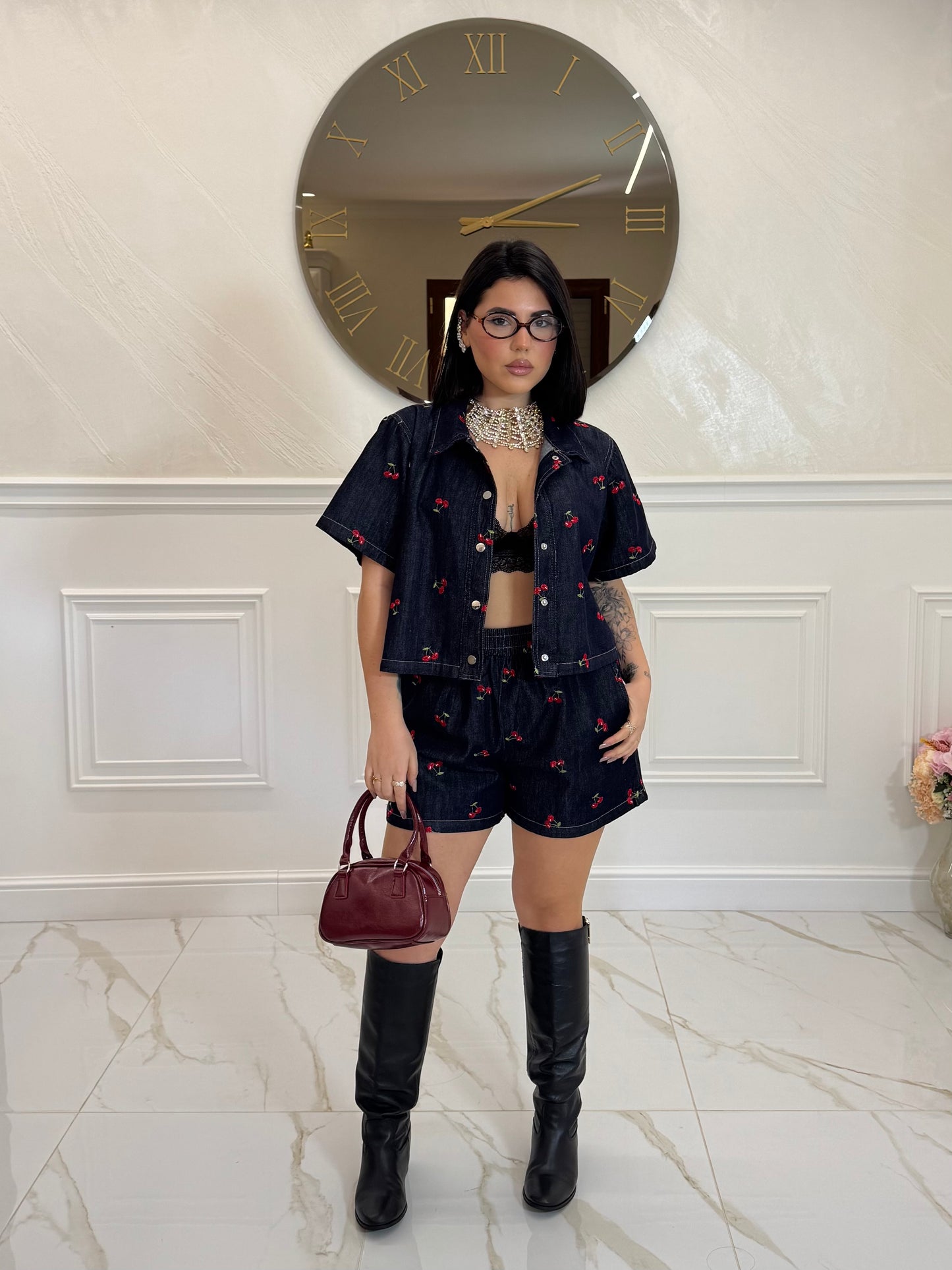 Cordinato Cherry Denim
