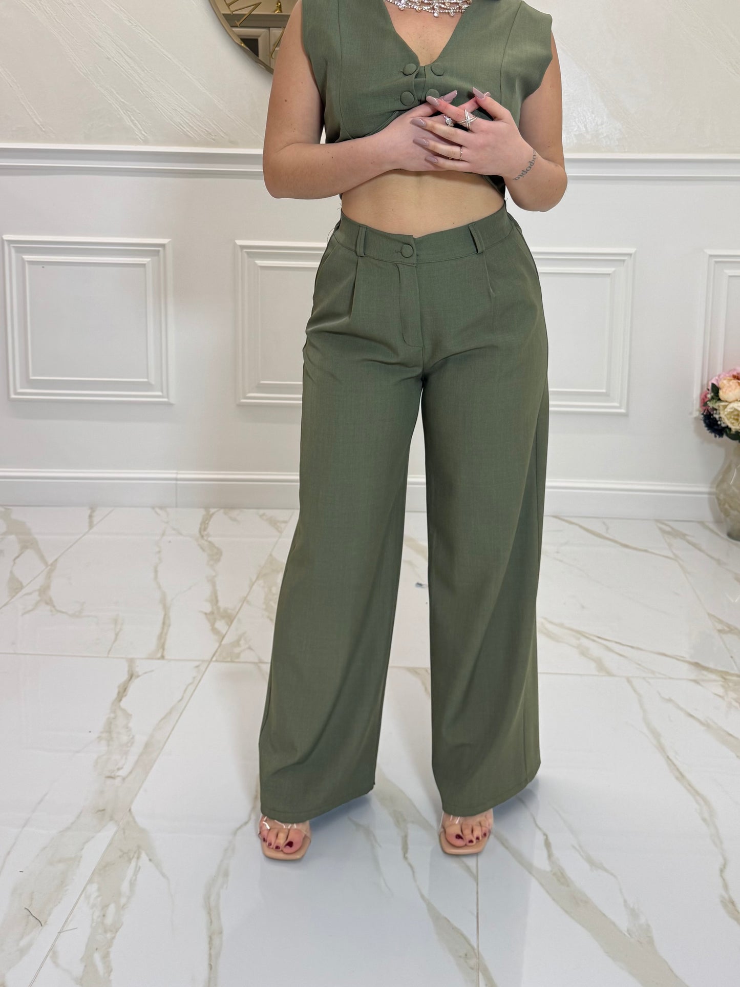 Tailleur gilet verde
