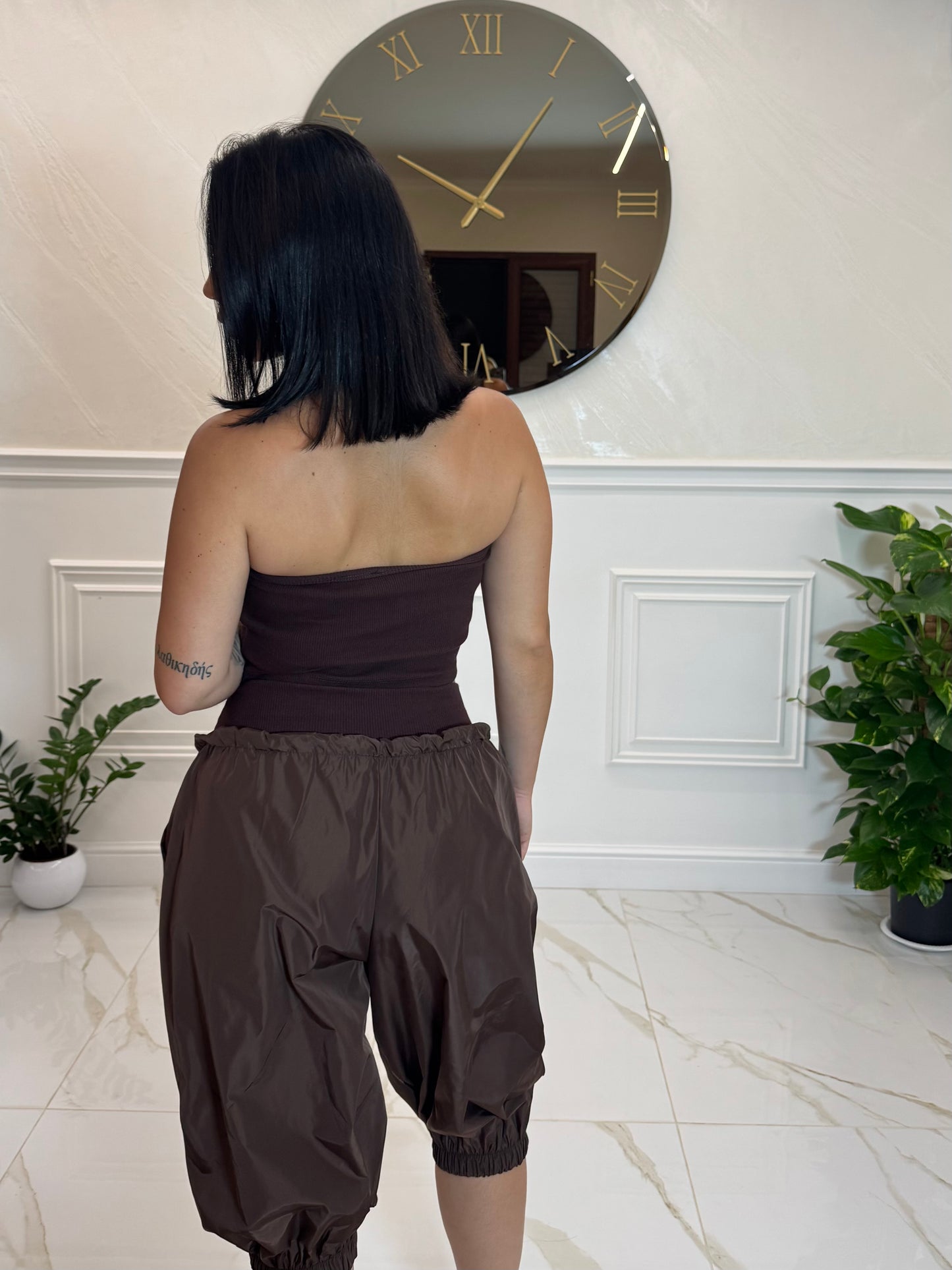 Coordinato Baddie Short Brown