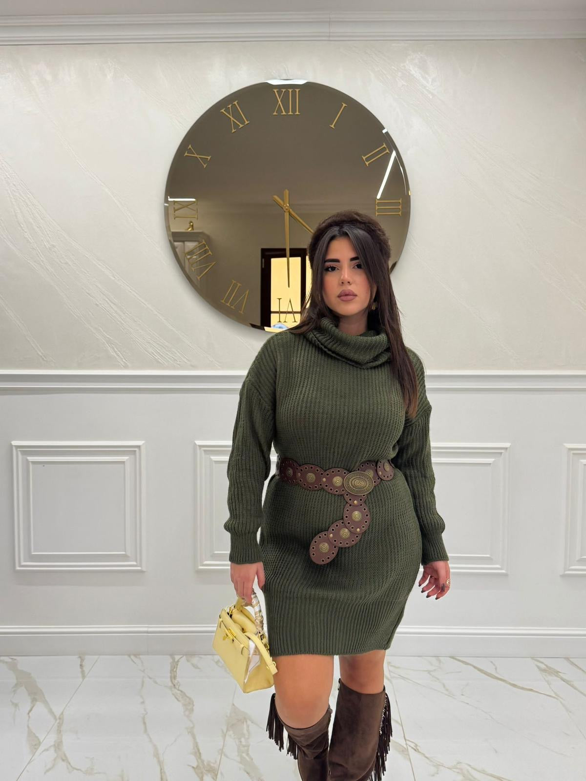 Dress maglione lana rasata