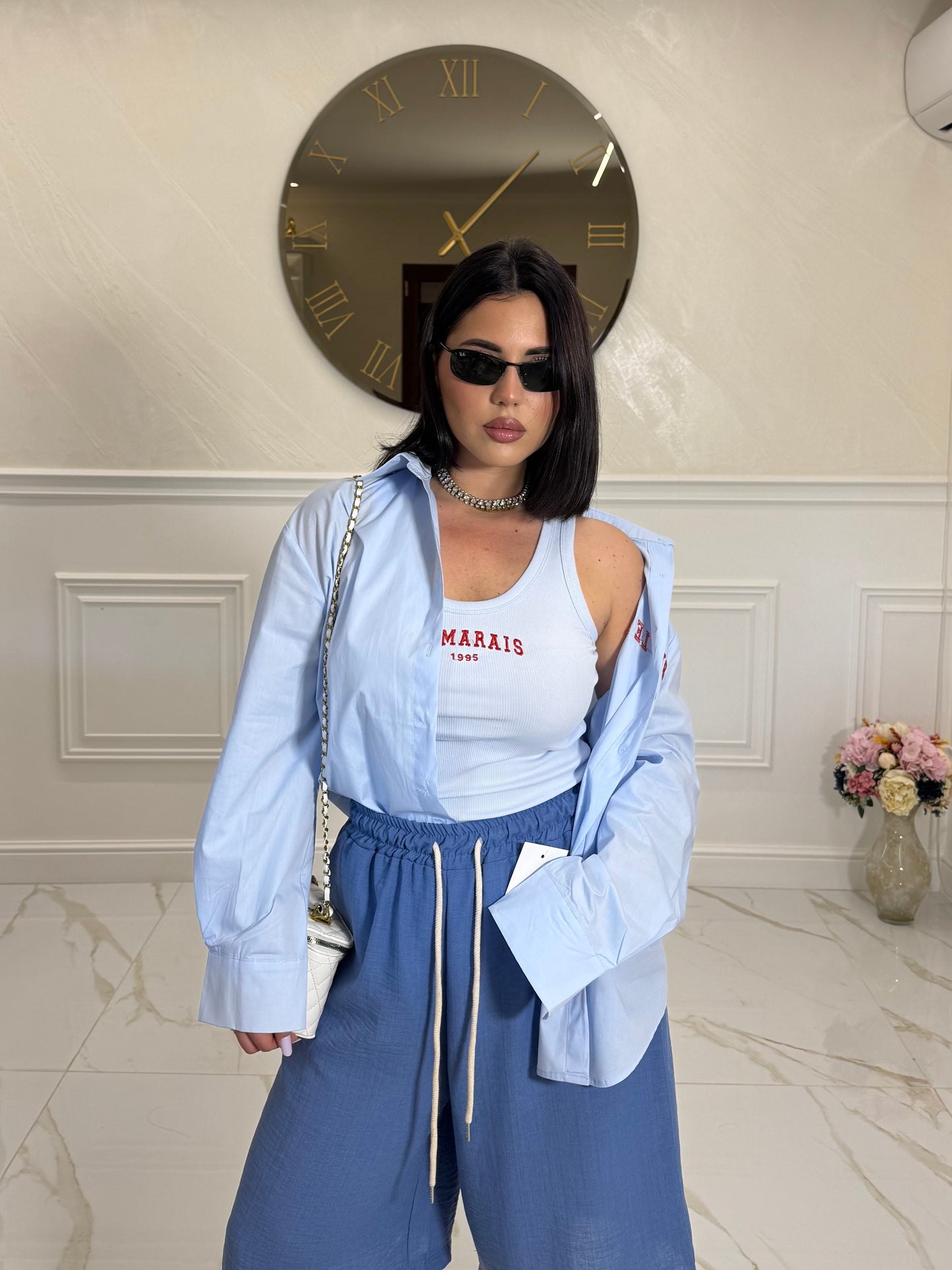 Camicia+Canotta Marais Azzurra