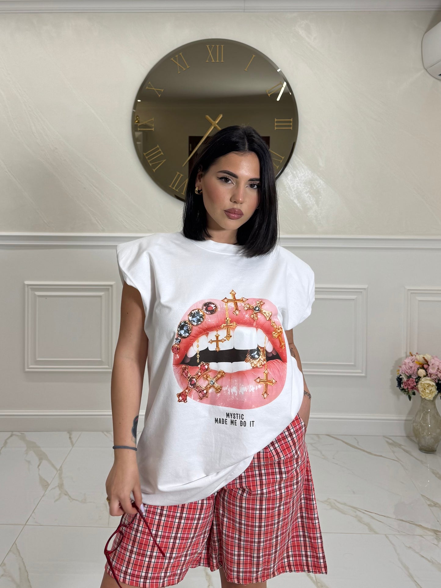 Maxi Canotta Beso White