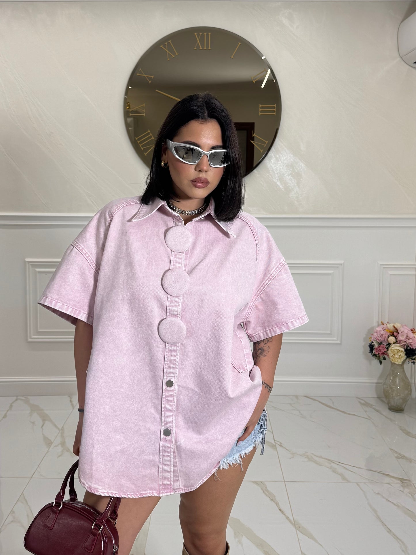 Camicia Dress Jeans Pink