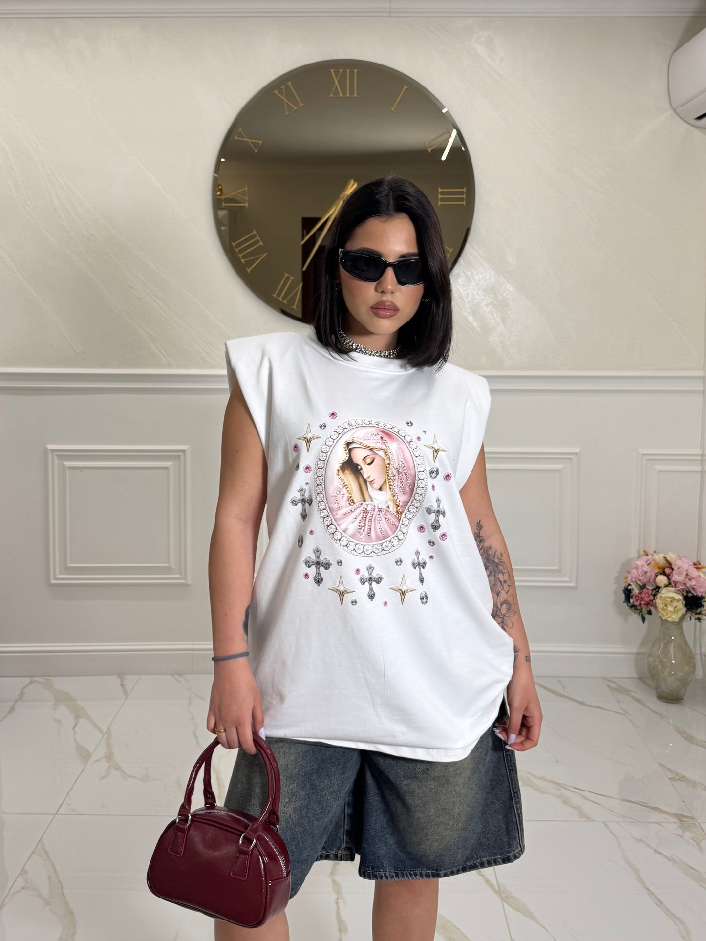 Maxi Canotta Saint White