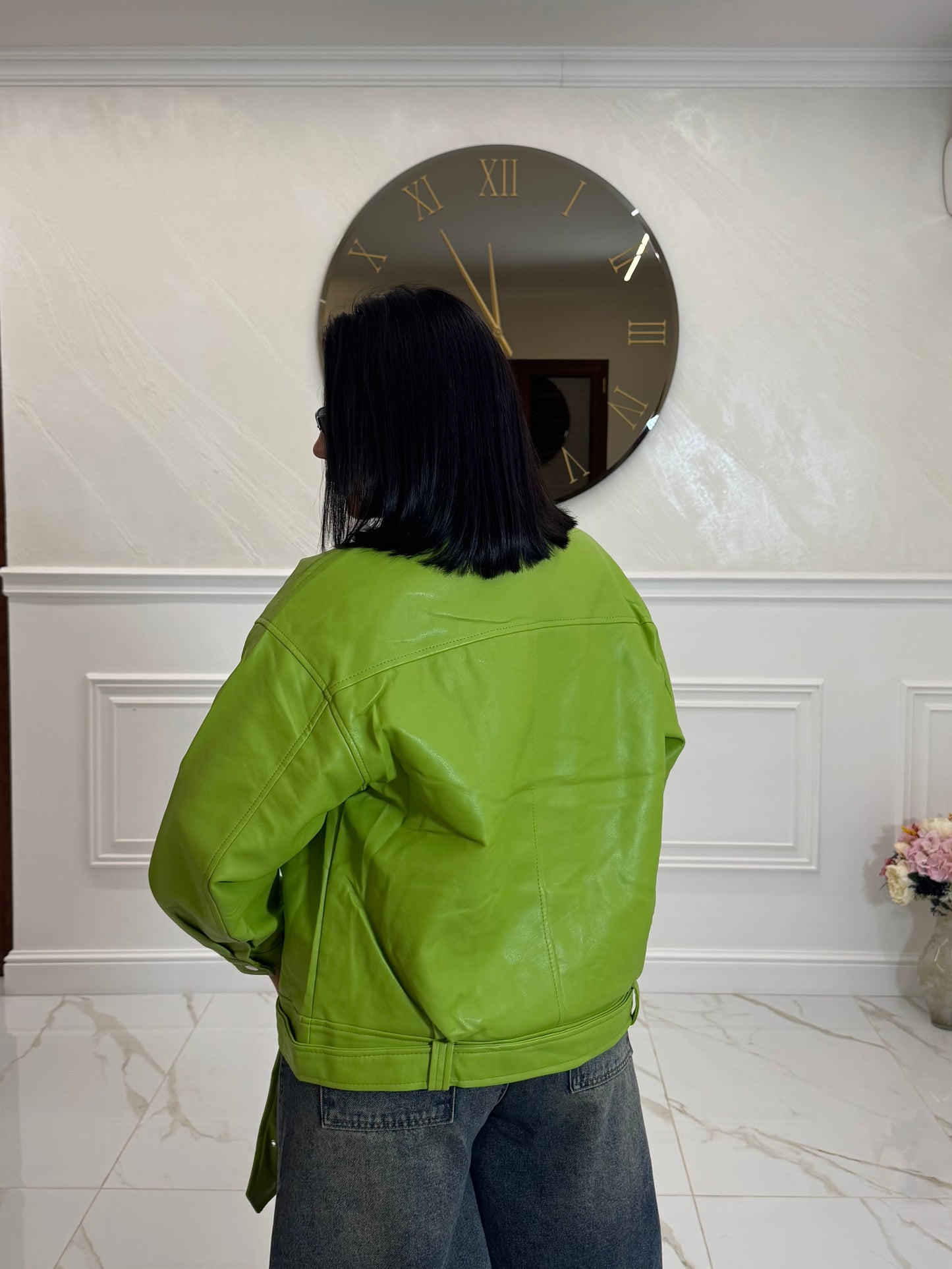 Chiodo in pelle Green
