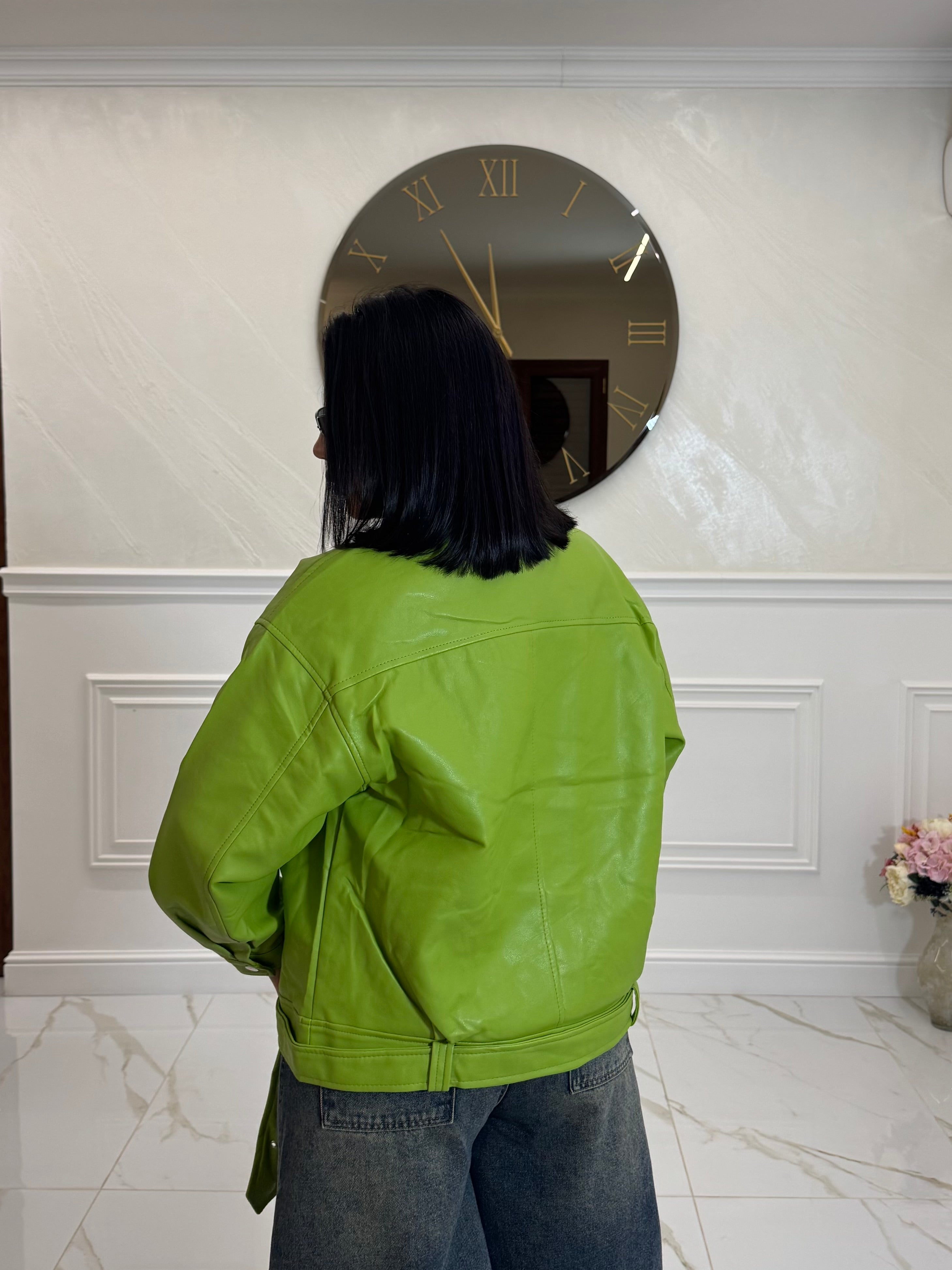 Chiodo in pelle Green