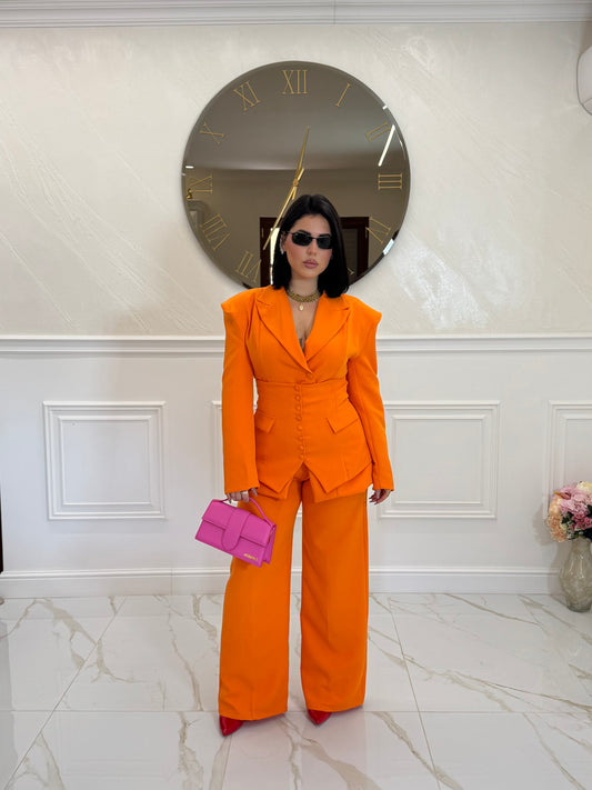 Tailleur three Orange