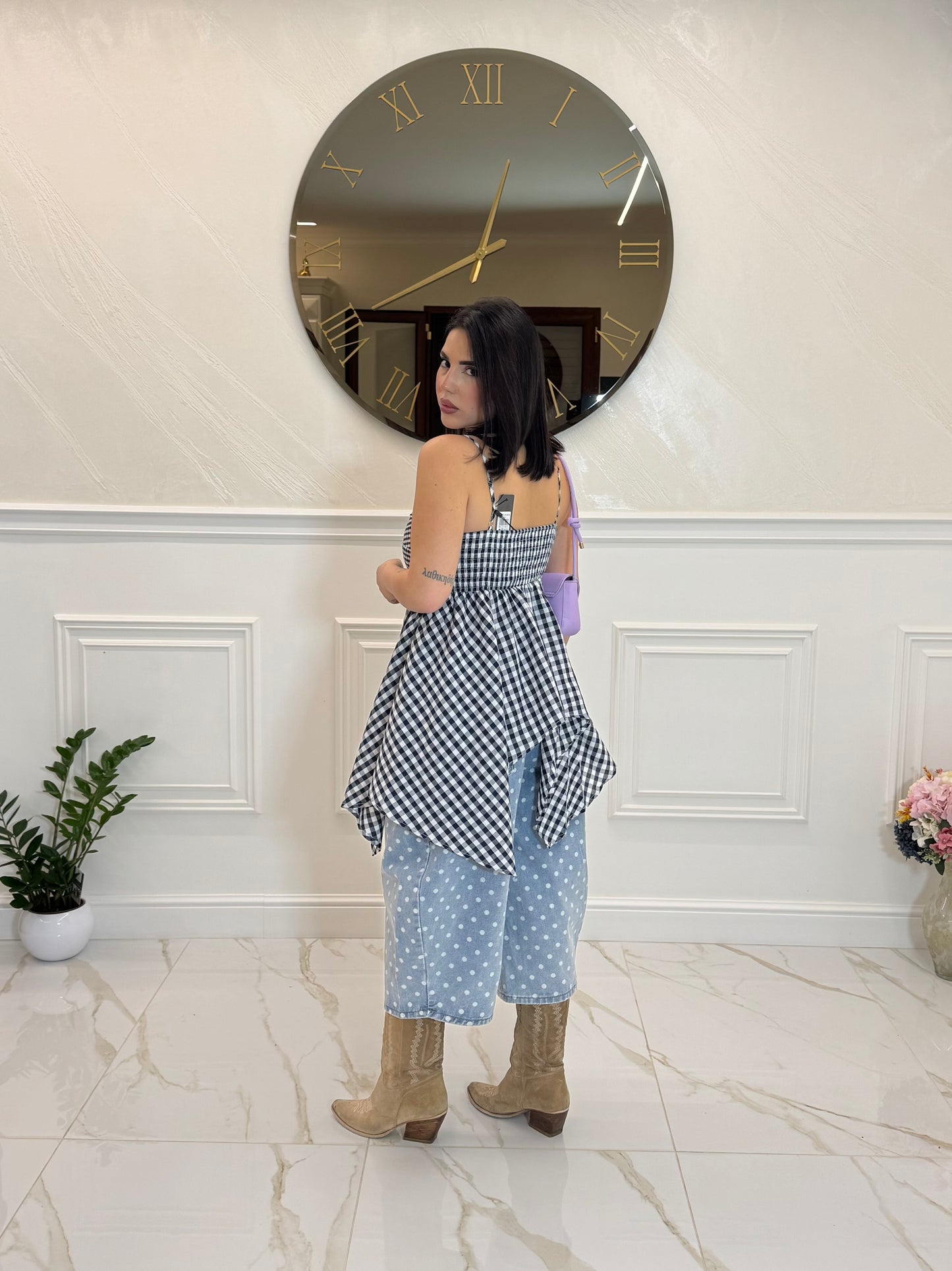 Top Federica Blue navy