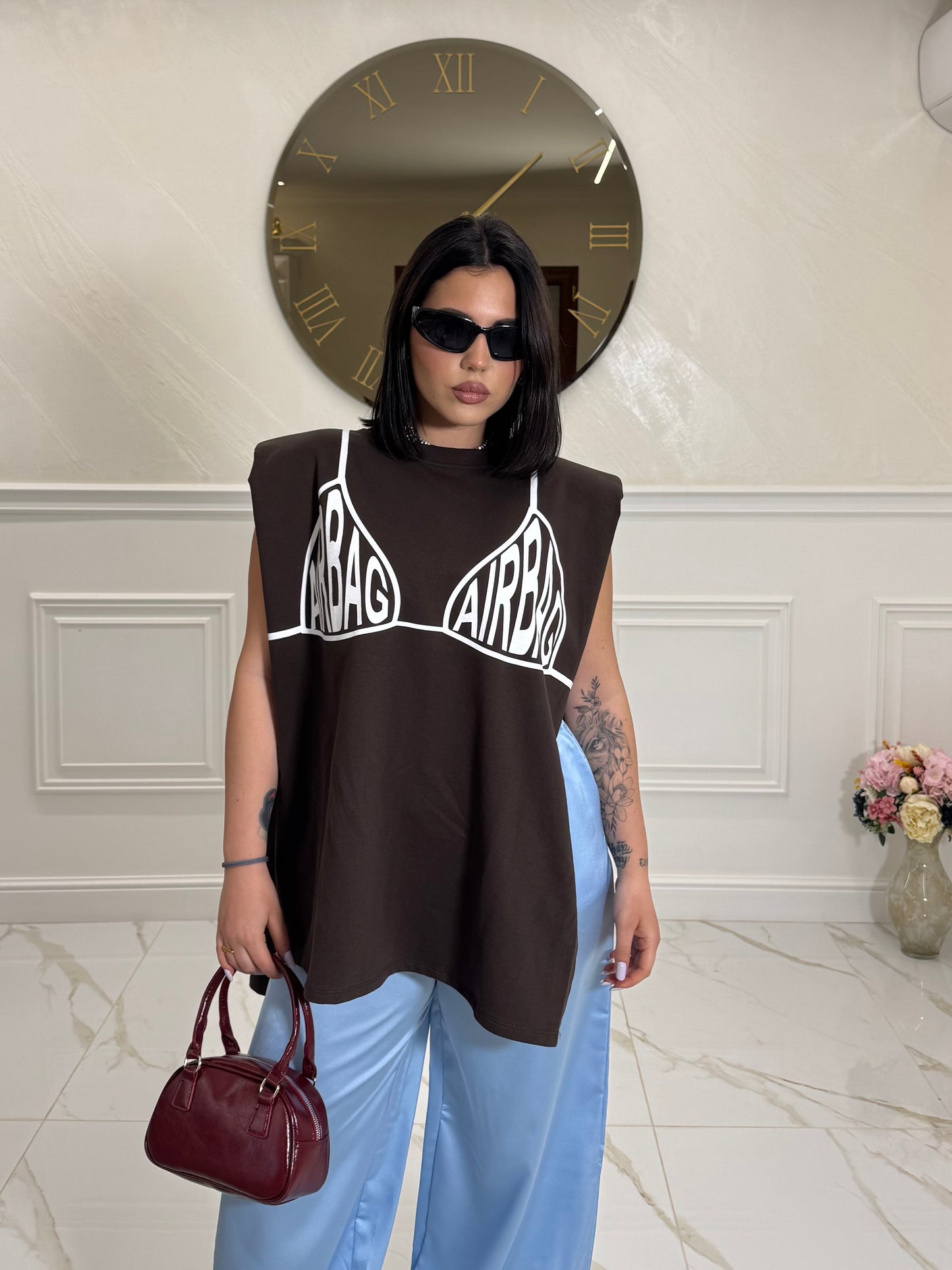 T-Shirt Open Airbag Brown