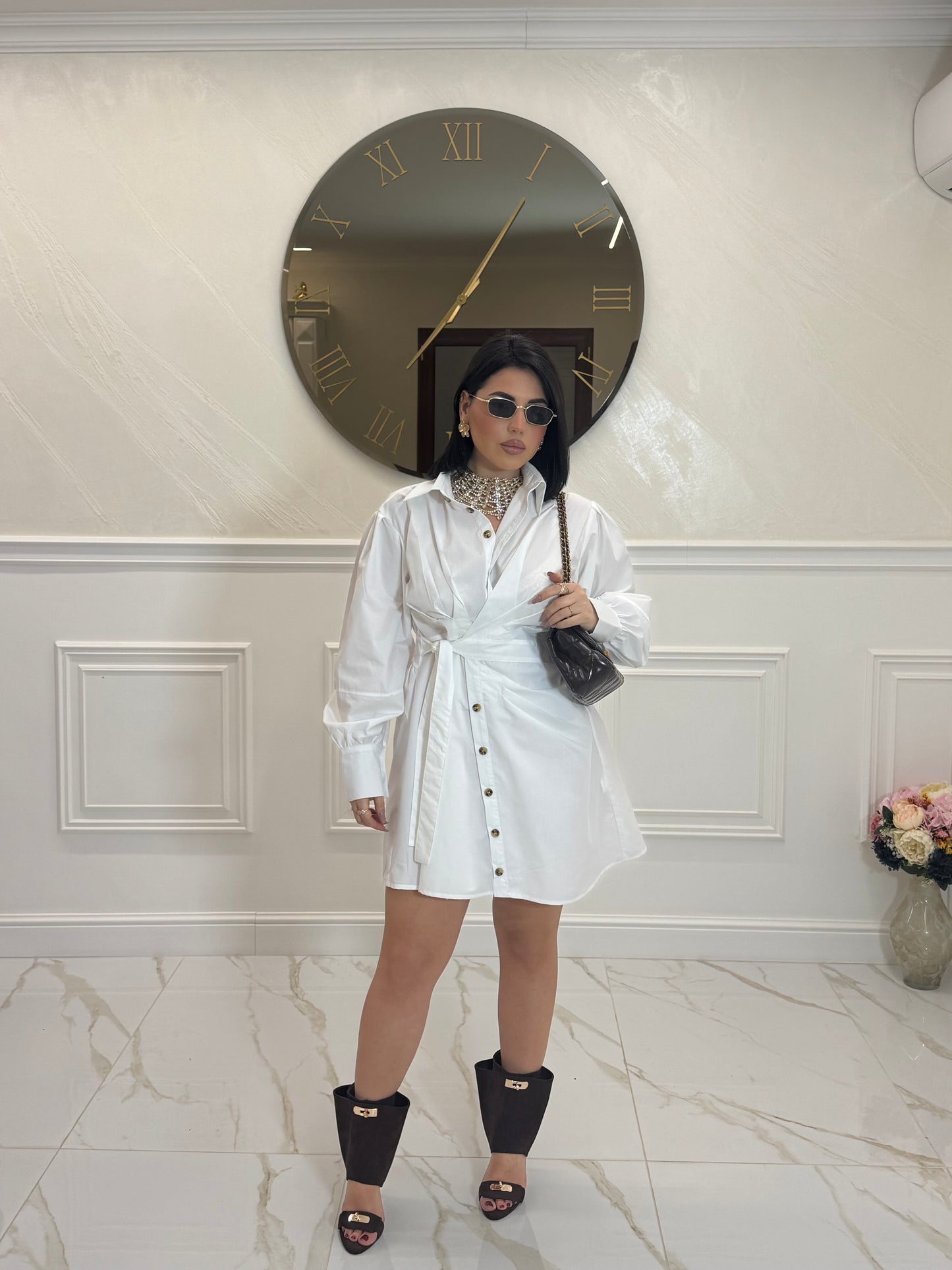 Dress Camicia white