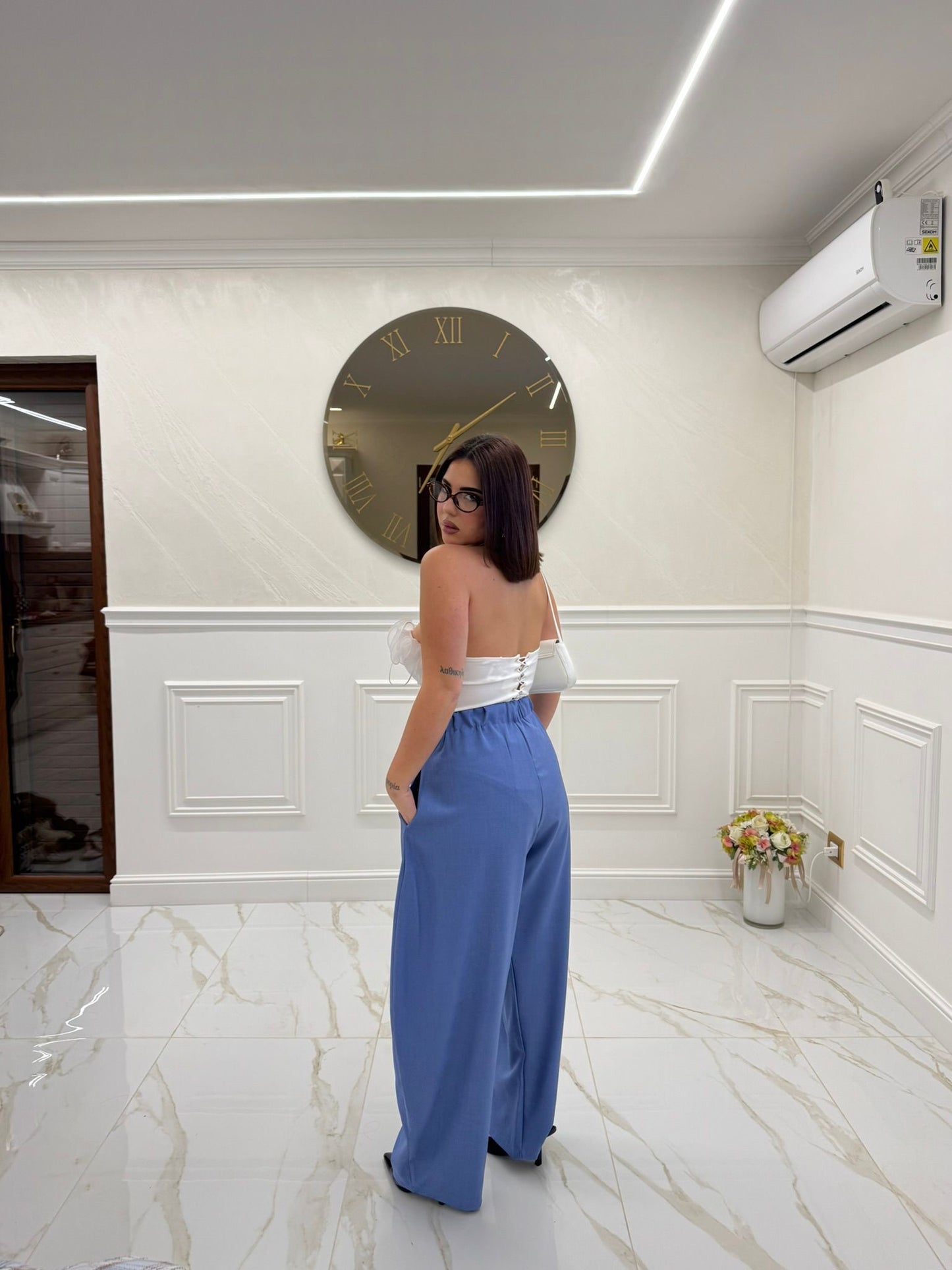 Pantalone Kiko azzurro