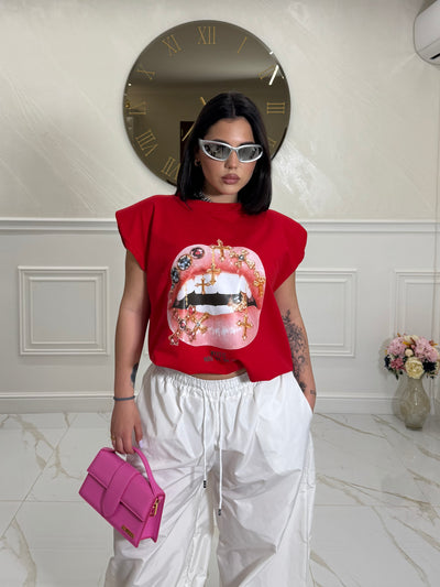 Maxi Canotta Beso Red