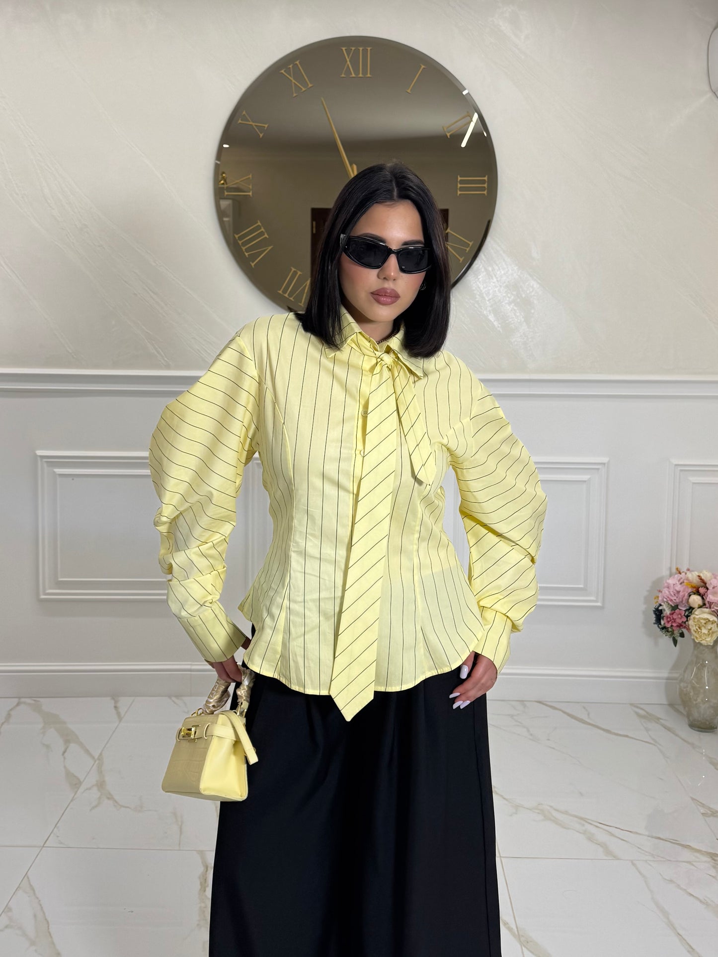 Camicia Cravatta Yellow