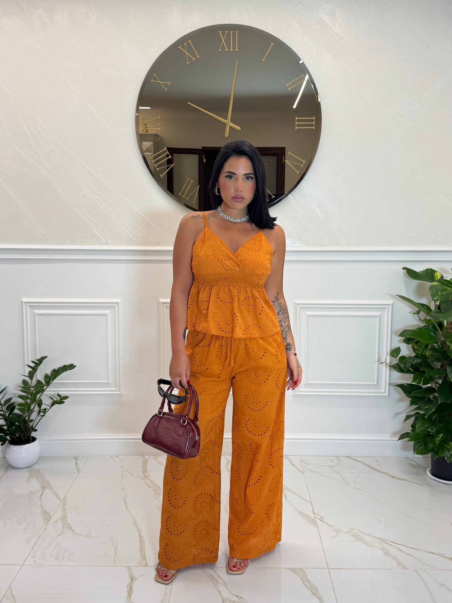 Coordinato Pizzo San Gallo Orange