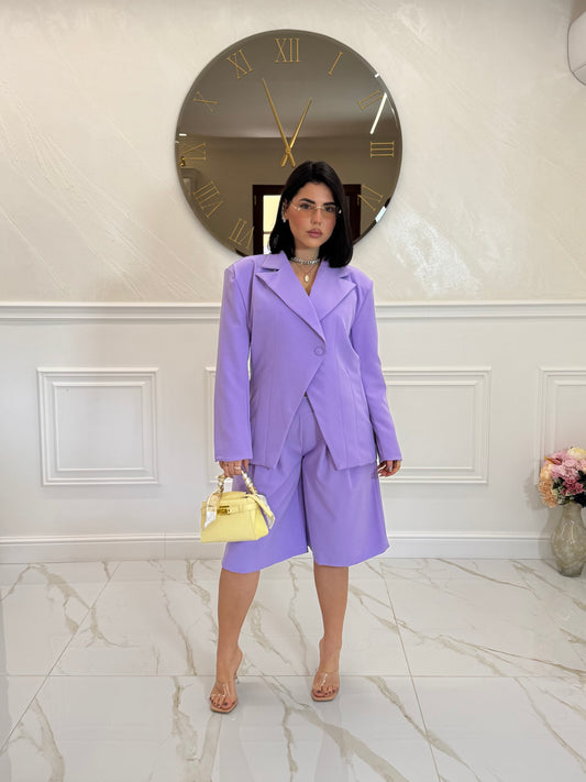 Tailleur Bermuda Violet