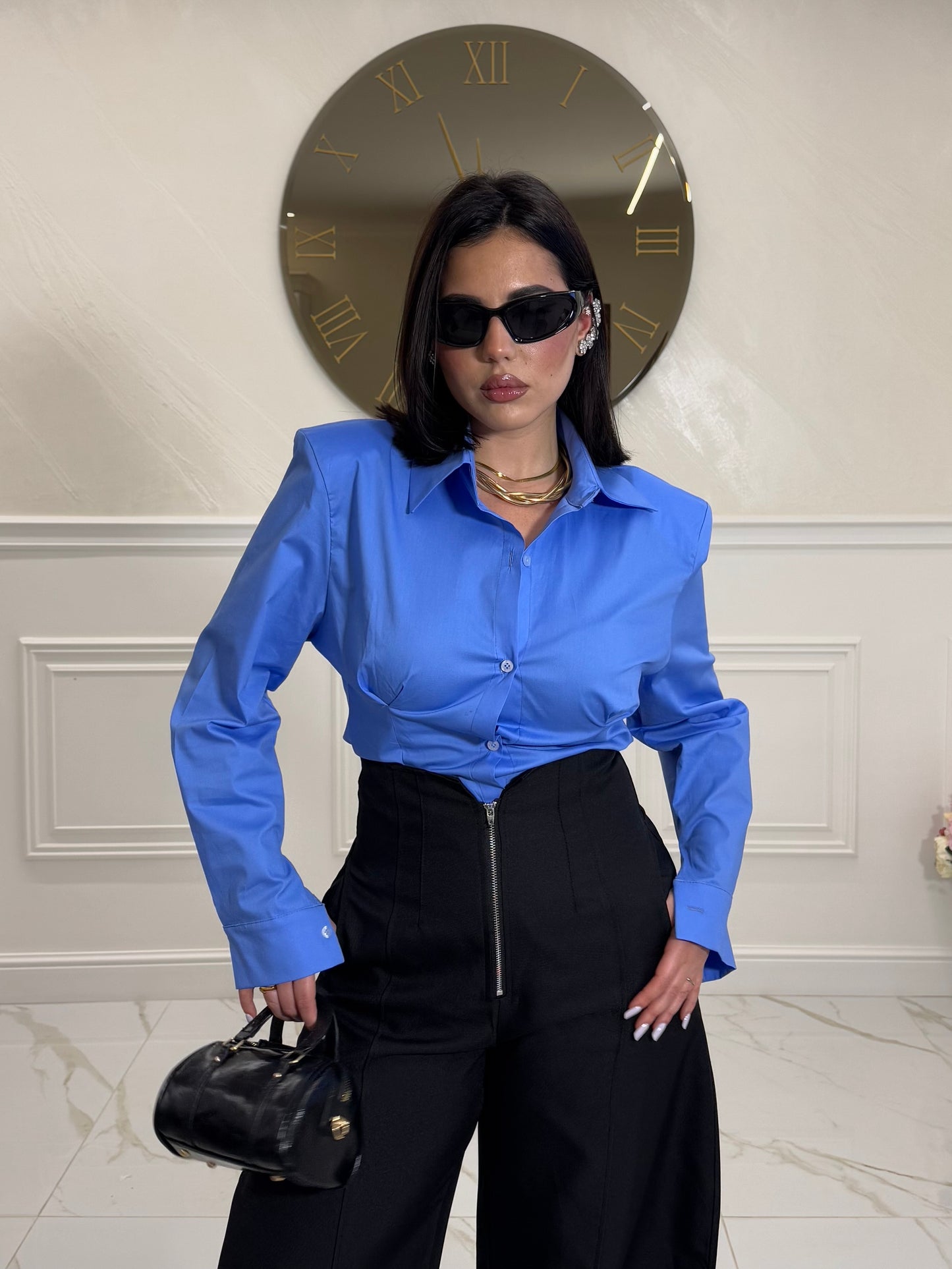 Camicia Heart Cobalto