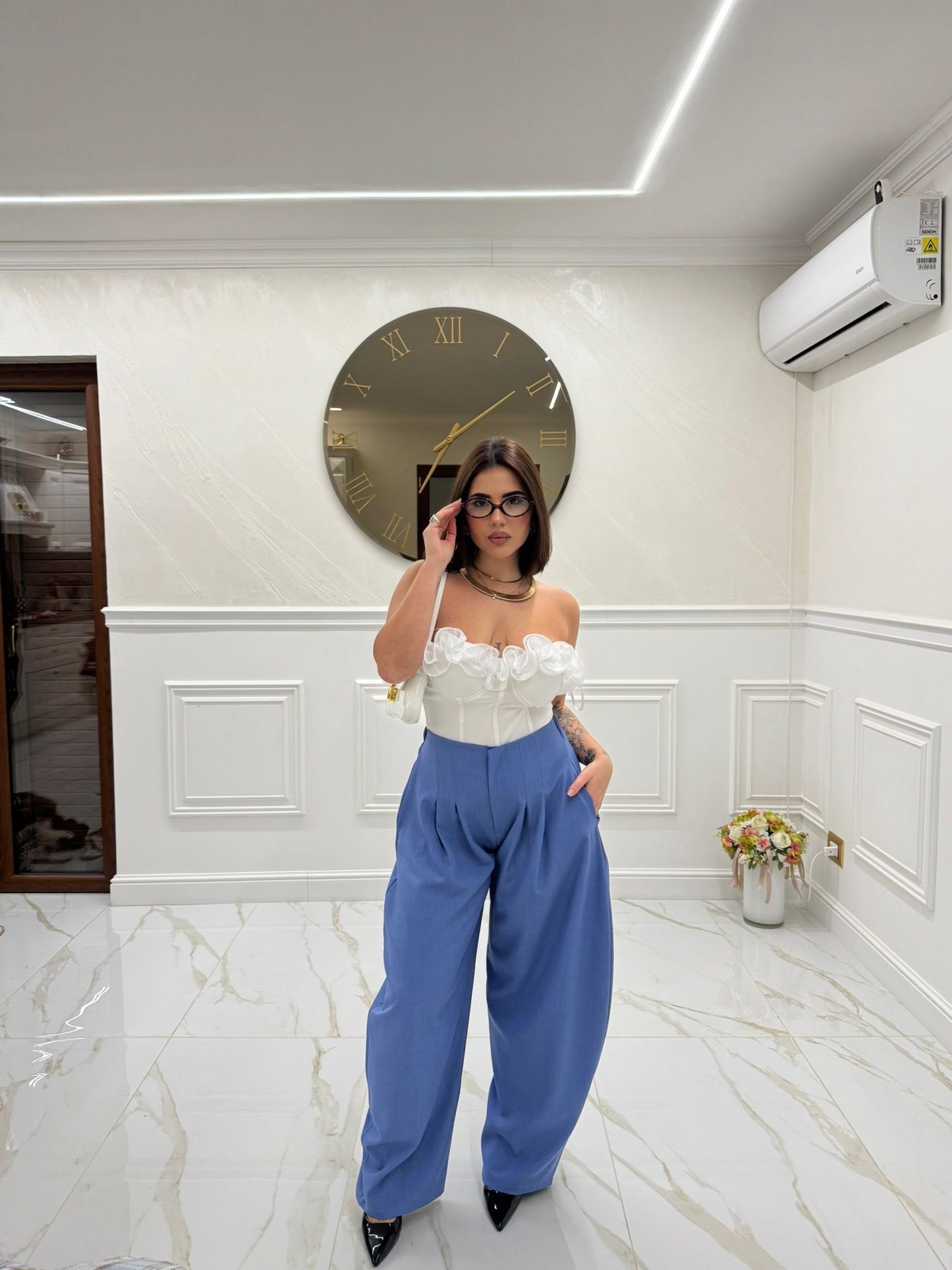 Pantalone Kiko azzurro