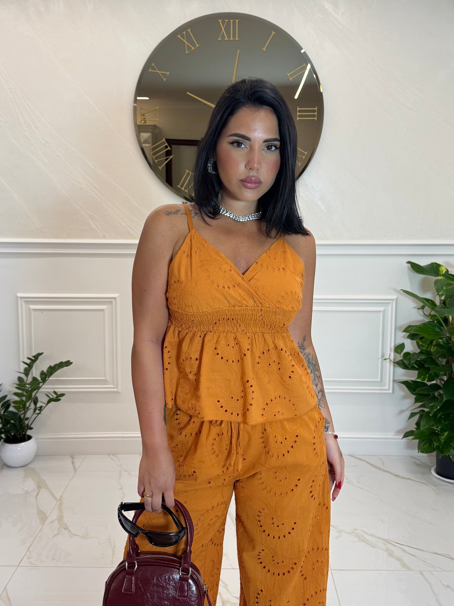 Coordinato Pizzo San Gallo Orange