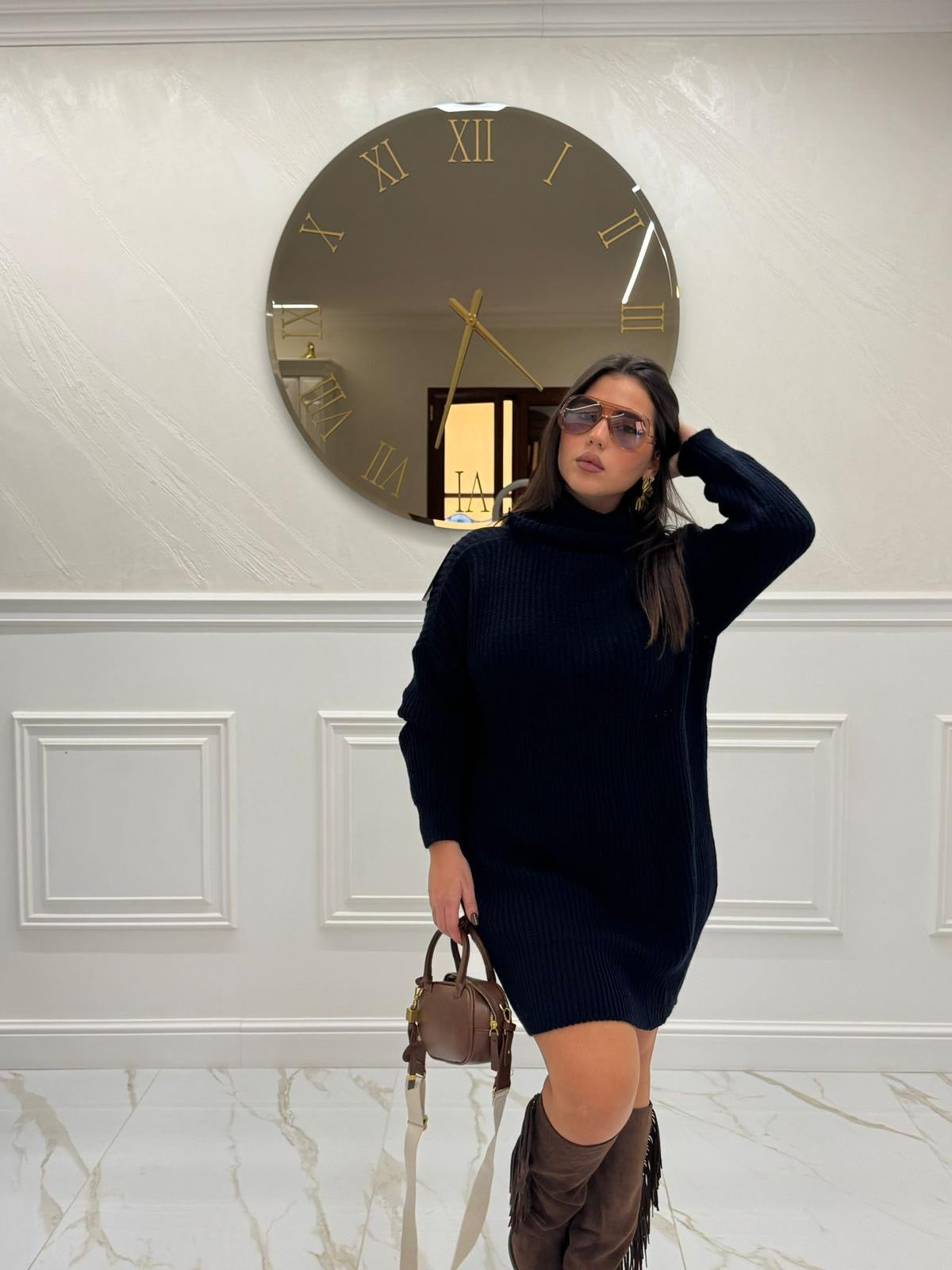 Dress maglione lana rasata