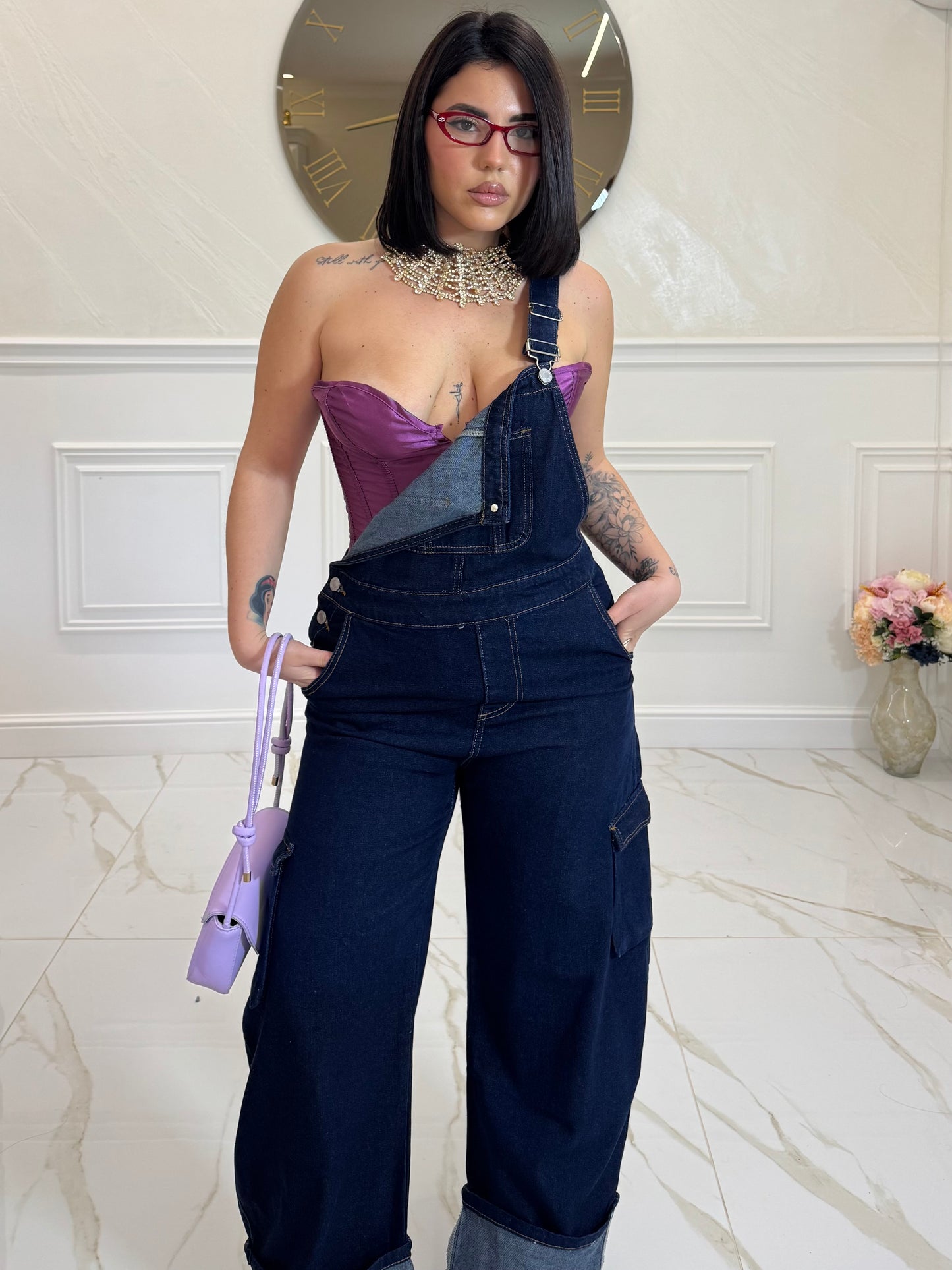 Salopette jeans zero