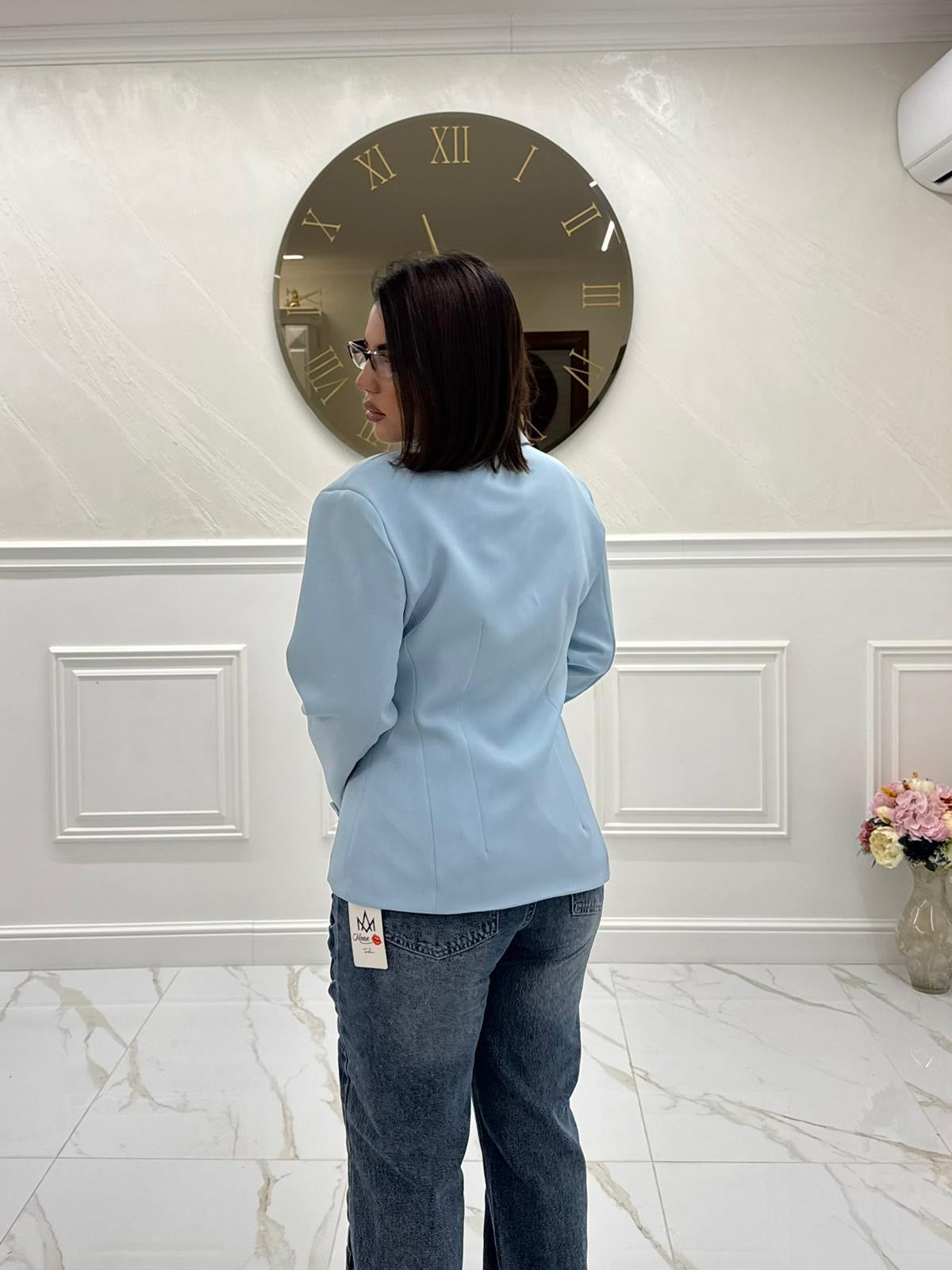 Blazer Stormy azzurro polvere