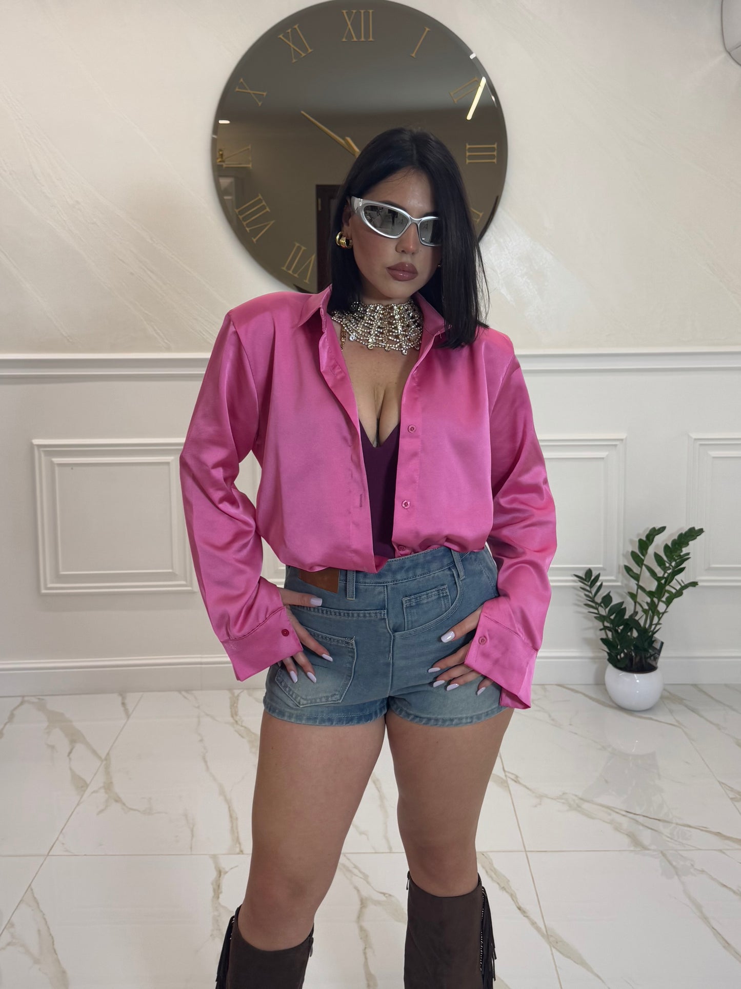 Camicia Raso Pink