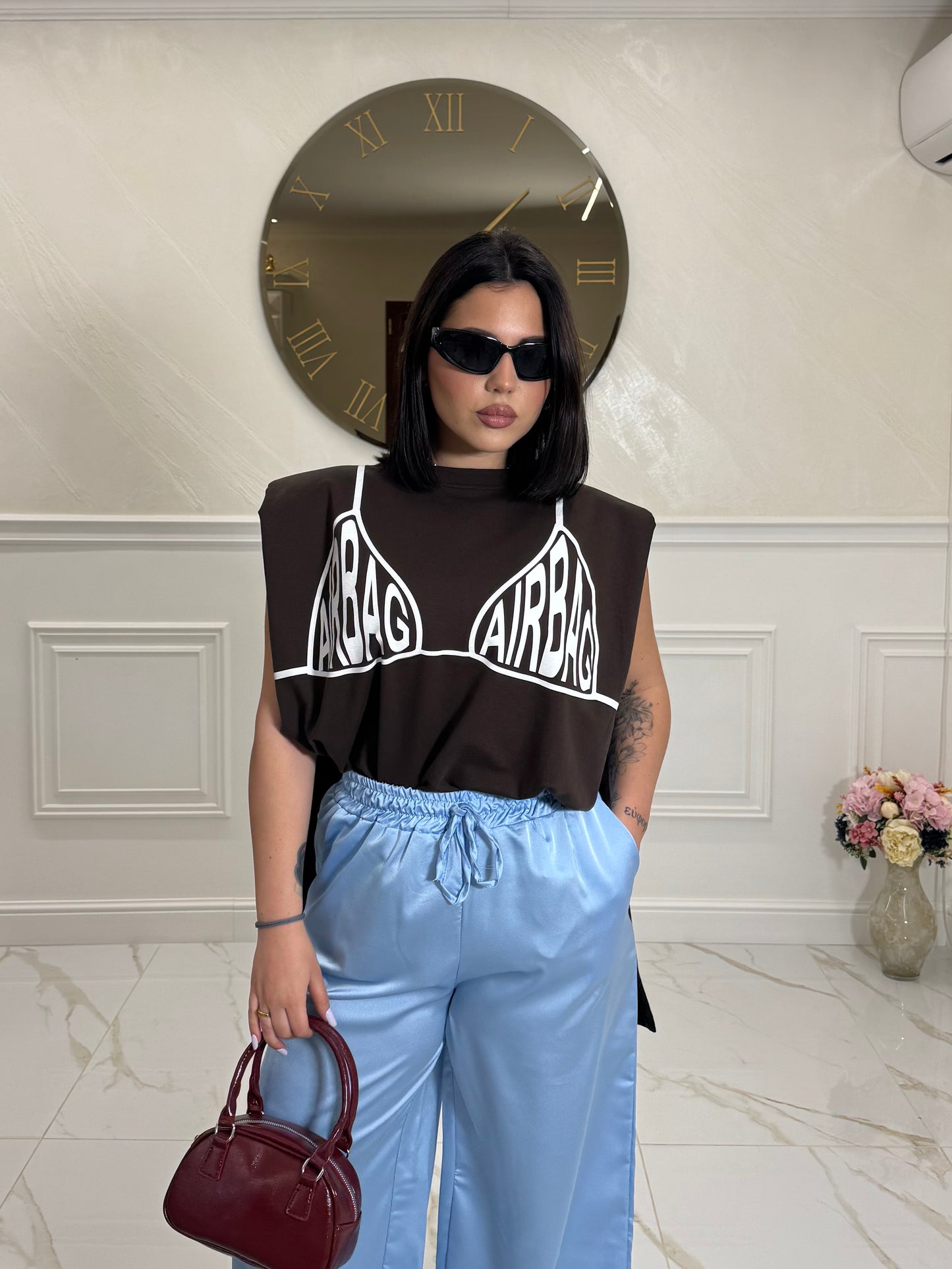 T-Shirt Open Airbag Brown