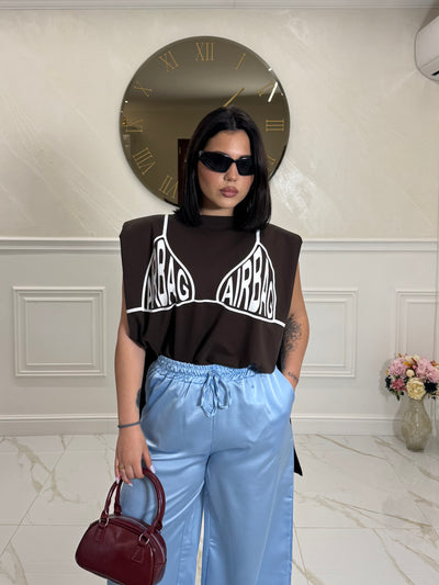 T-Shirt Open Airbag Brown