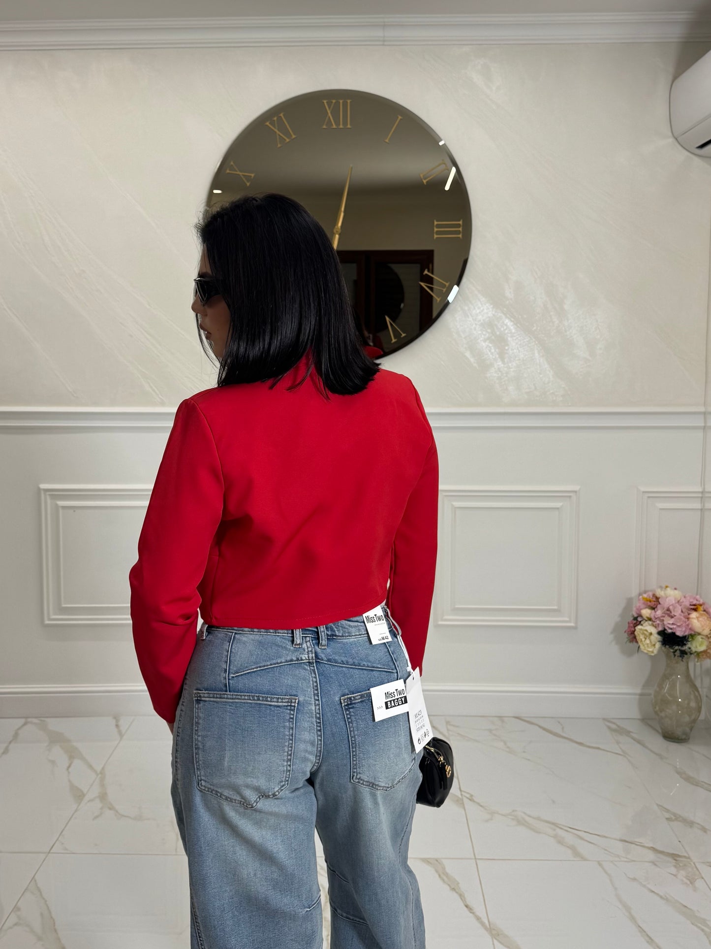 Giacca Crop Believe Red