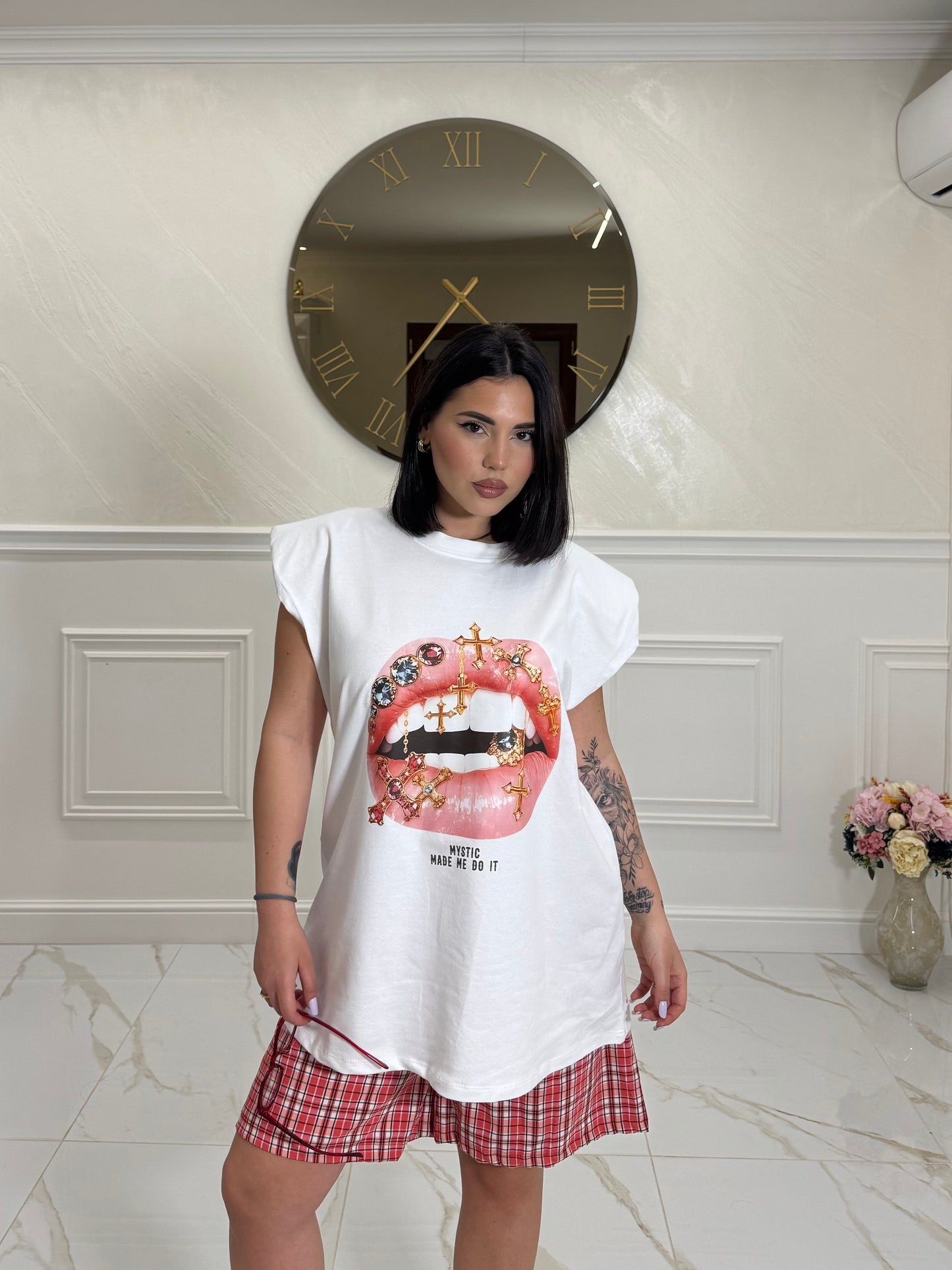 Maxi Canotta Beso White