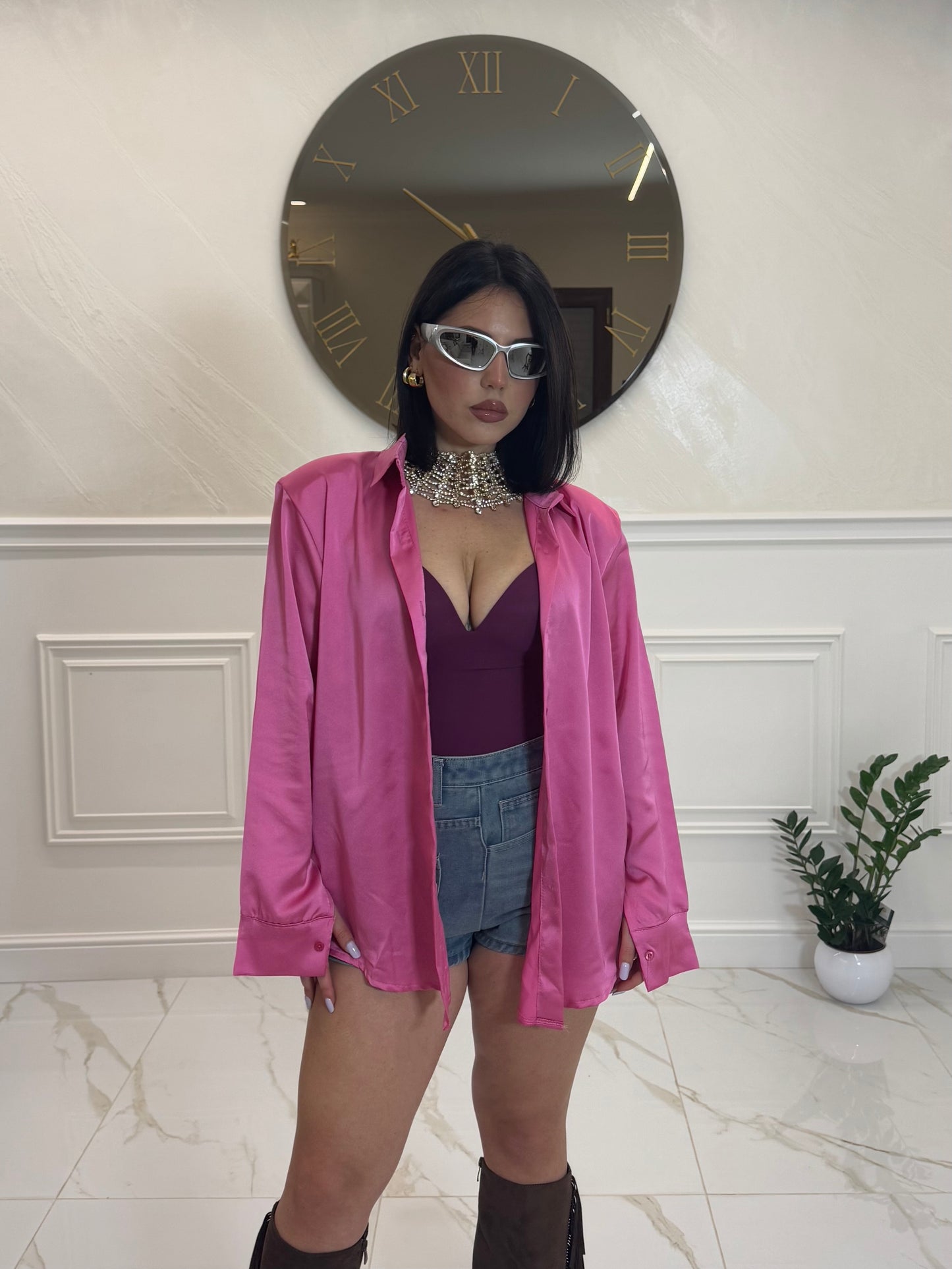 Camicia Raso Pink