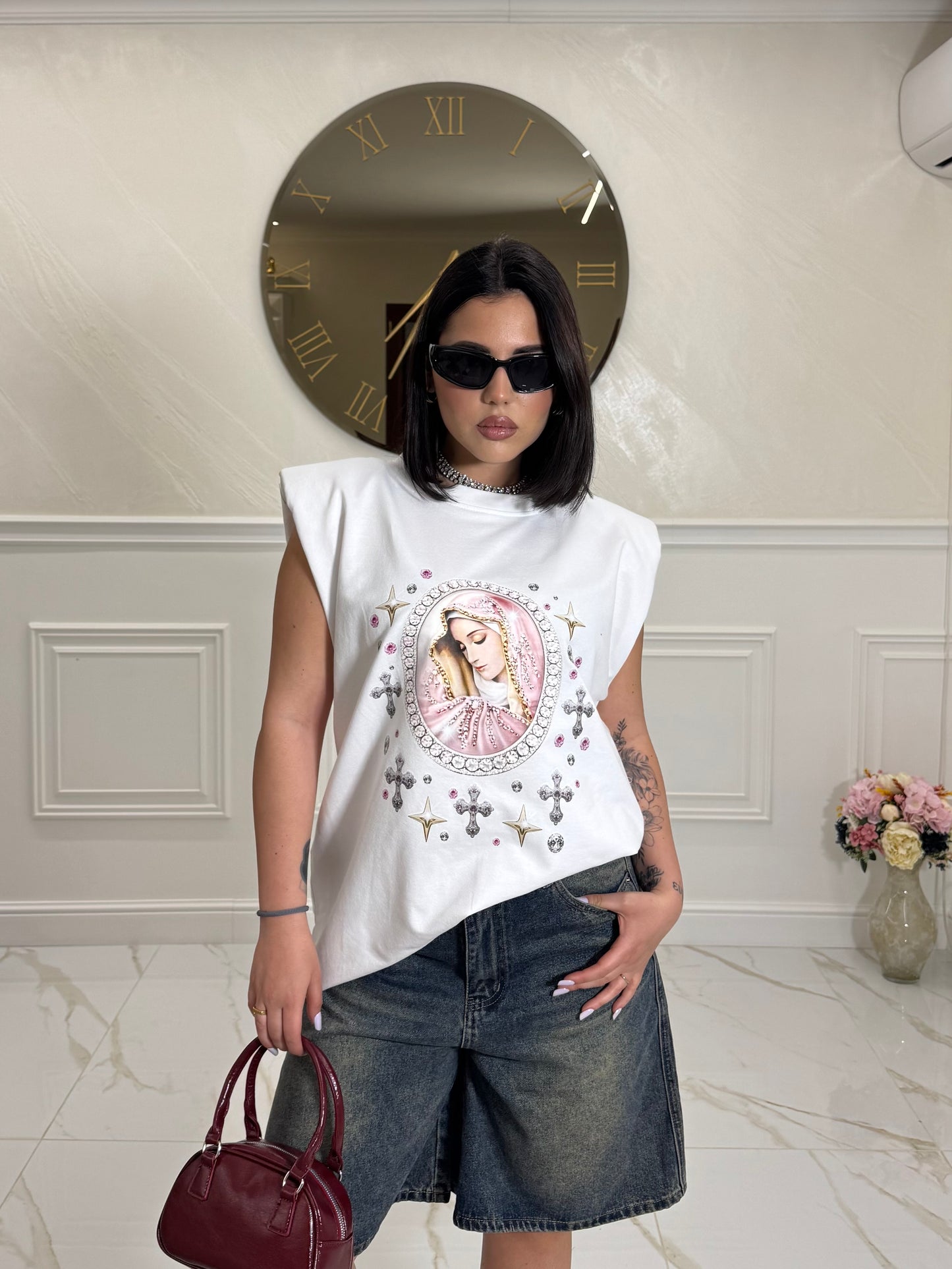 Maxi Canotta Saint White