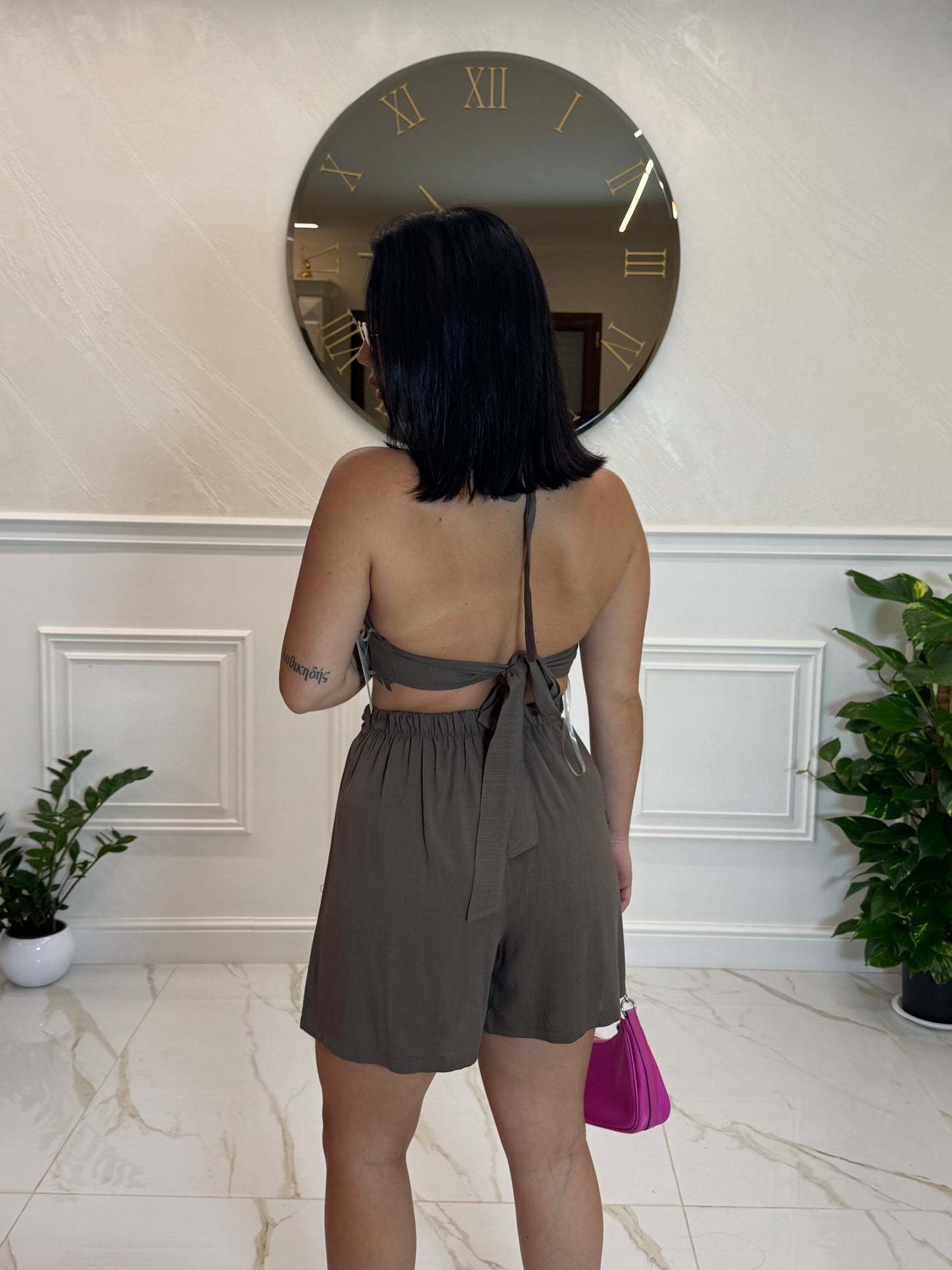 Coordinato Allie short Tortora