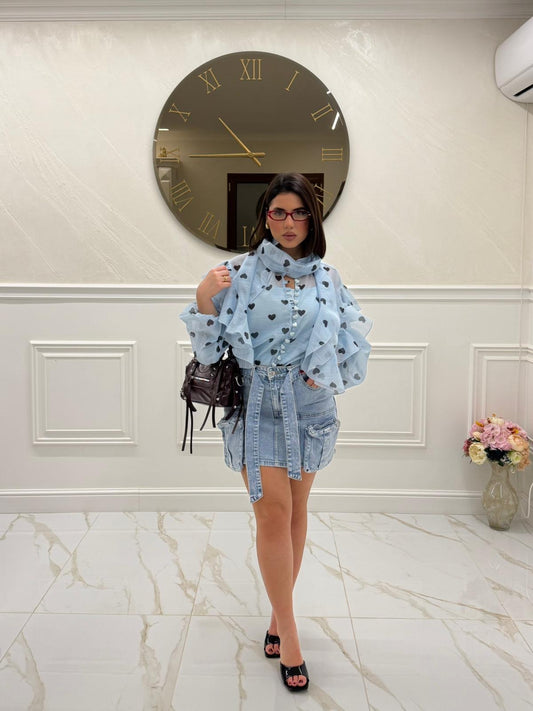Camicia charm azzurra
