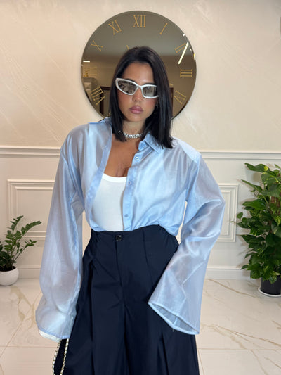 Camicia Semivelata Azzurra